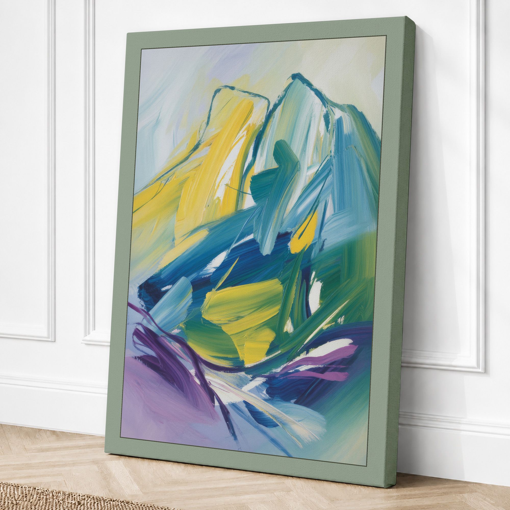 Sage border canvas