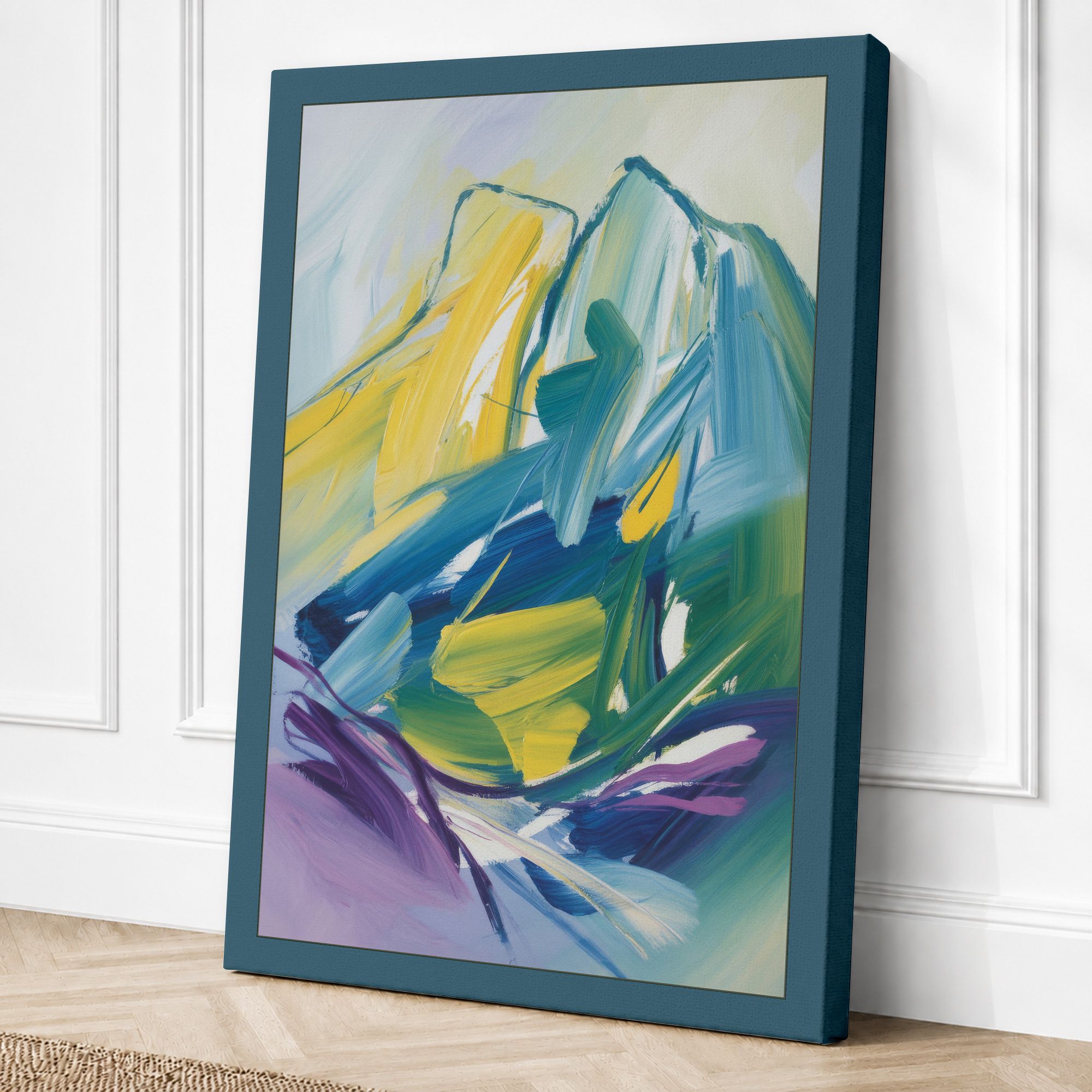 Teal border canvas