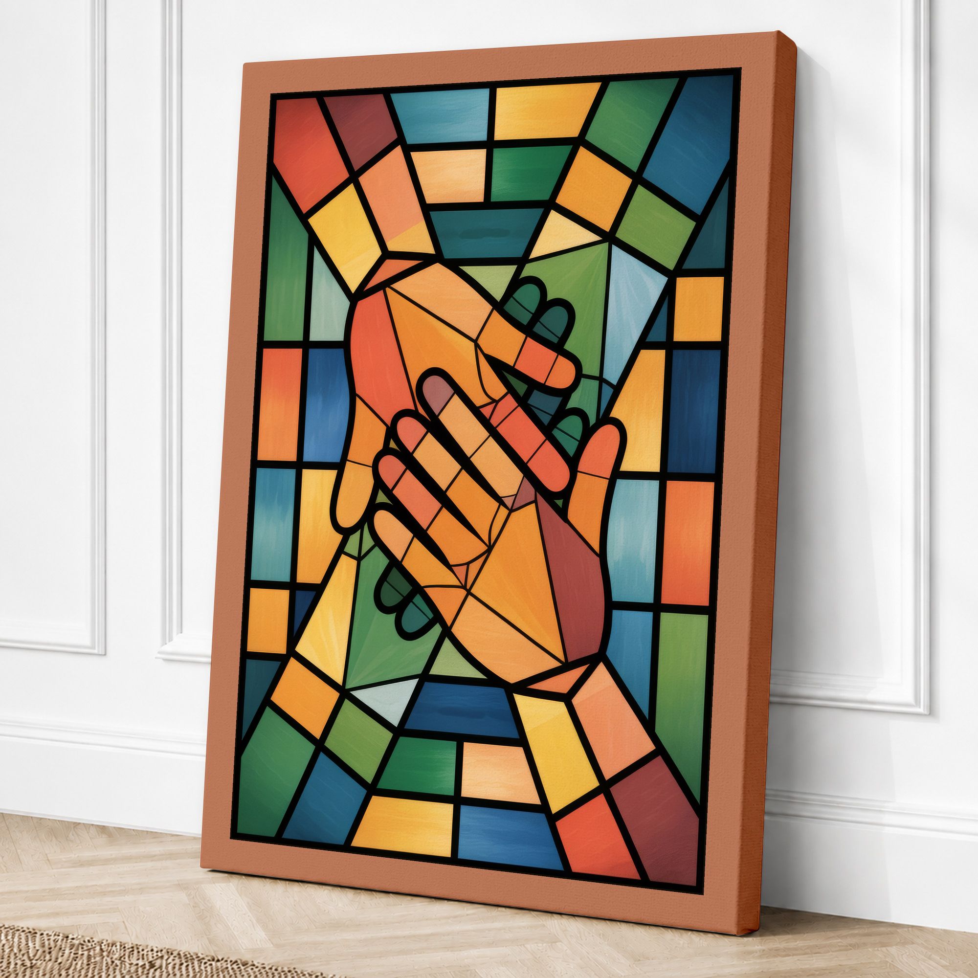 Terracotta border canvas