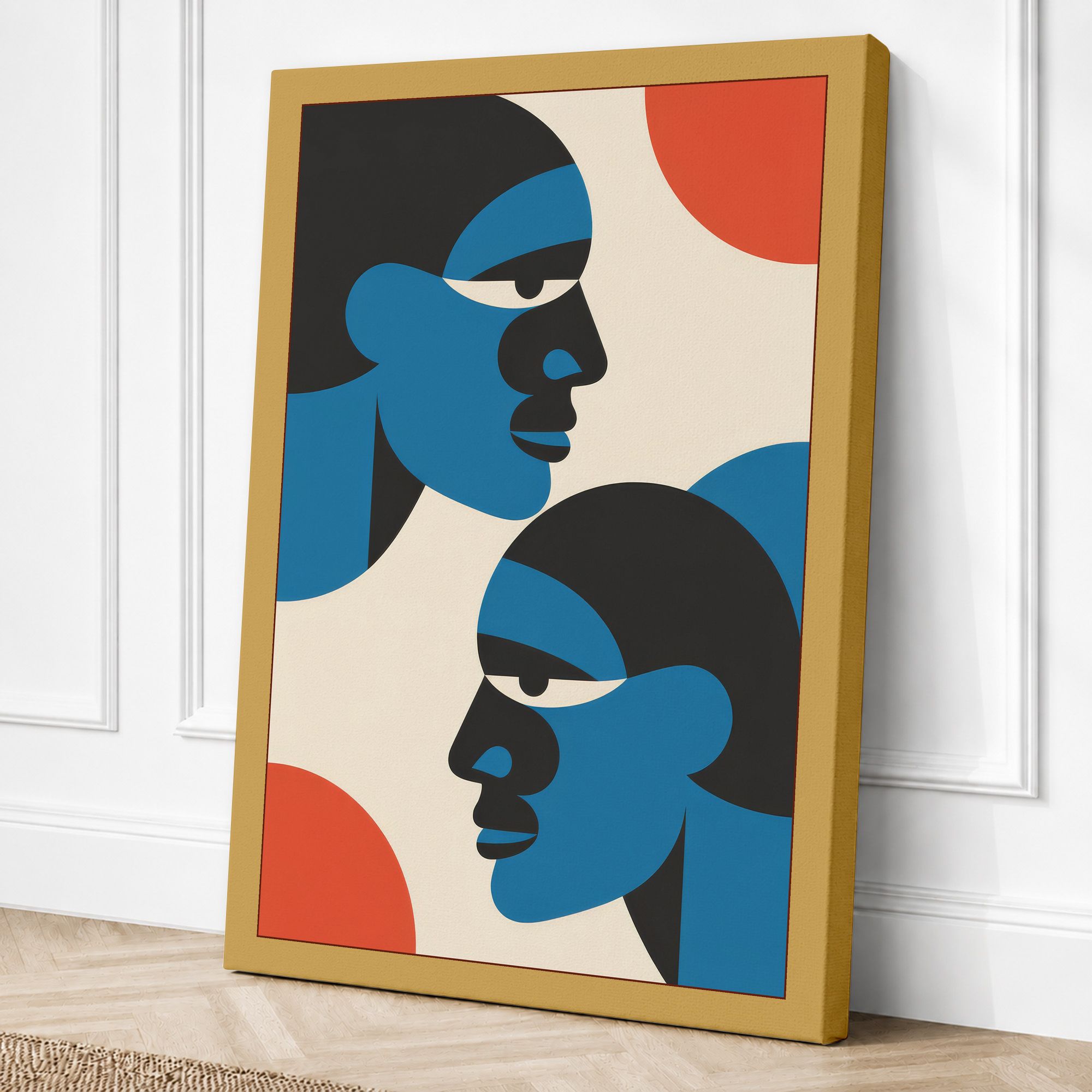 Ochre border canvas
