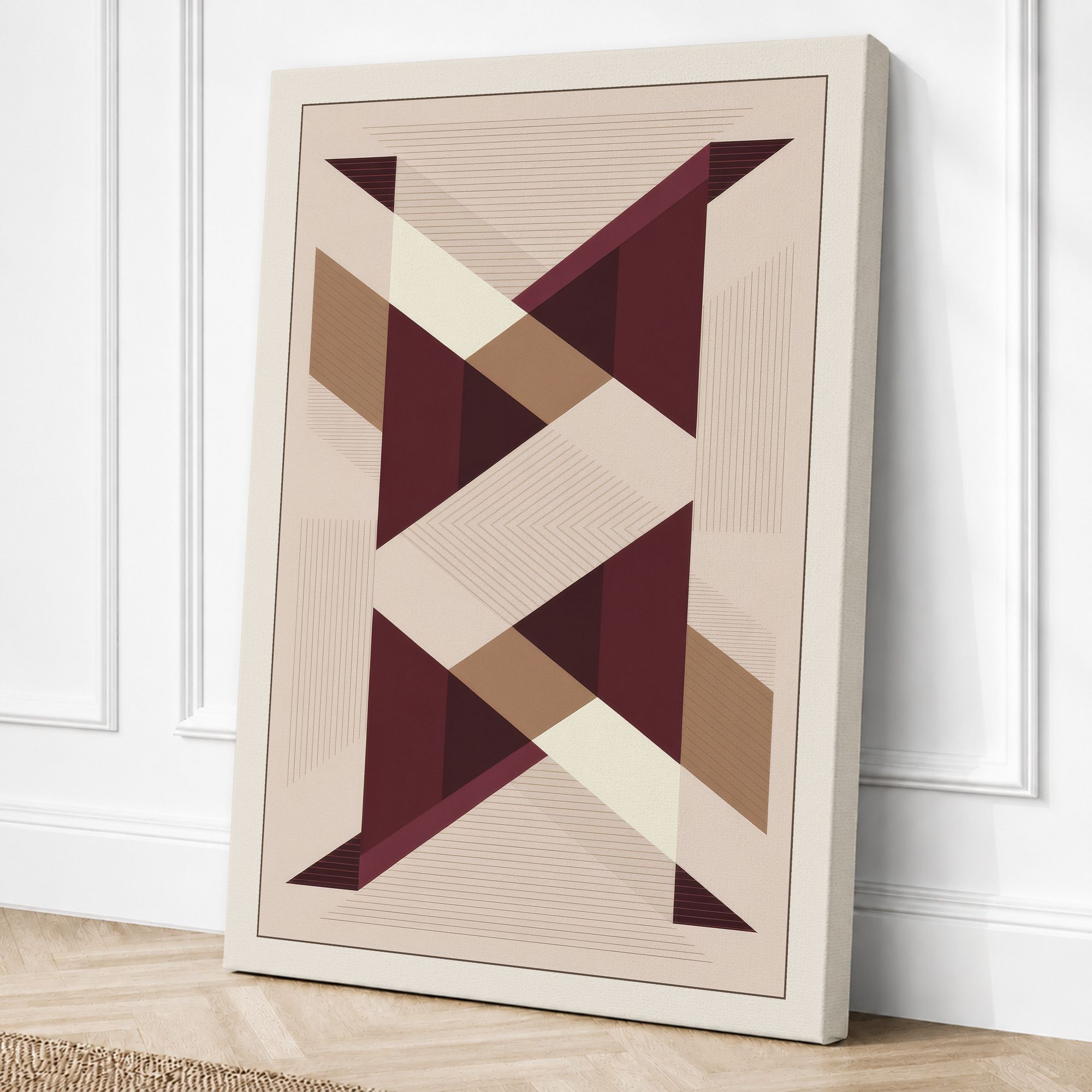 Cream border canvas