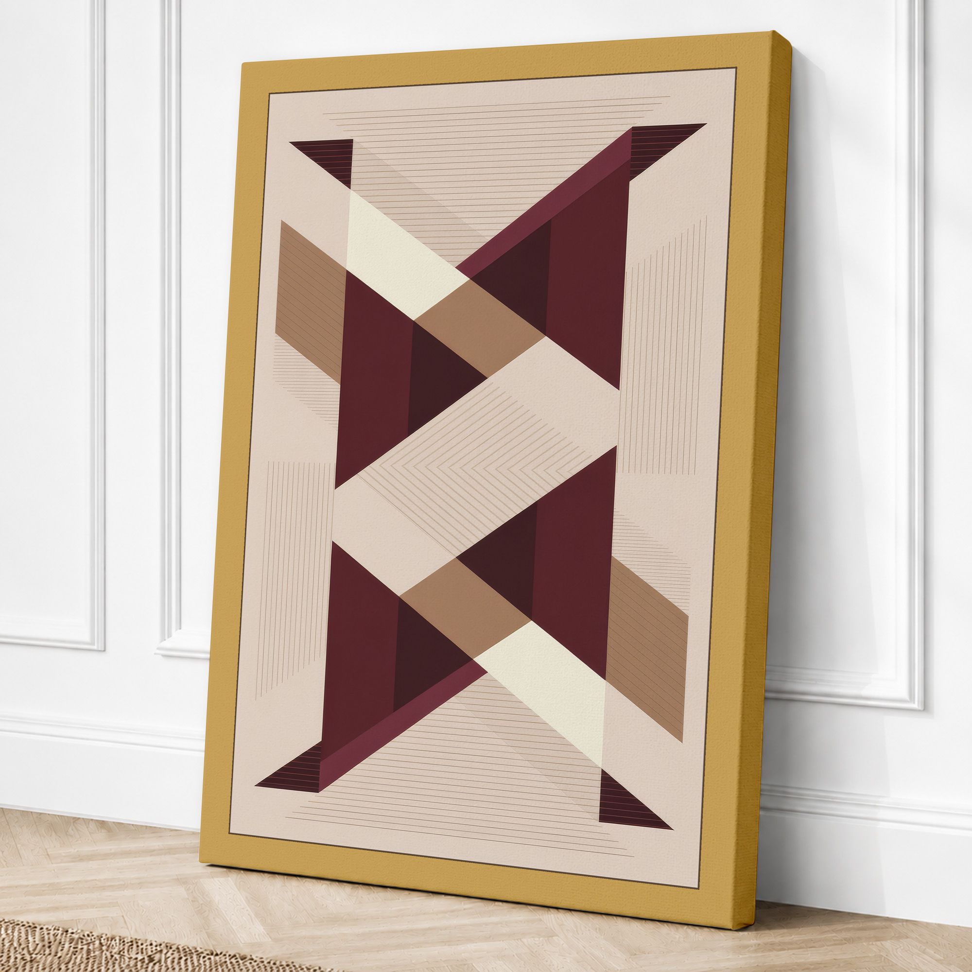 Ochre border canvas