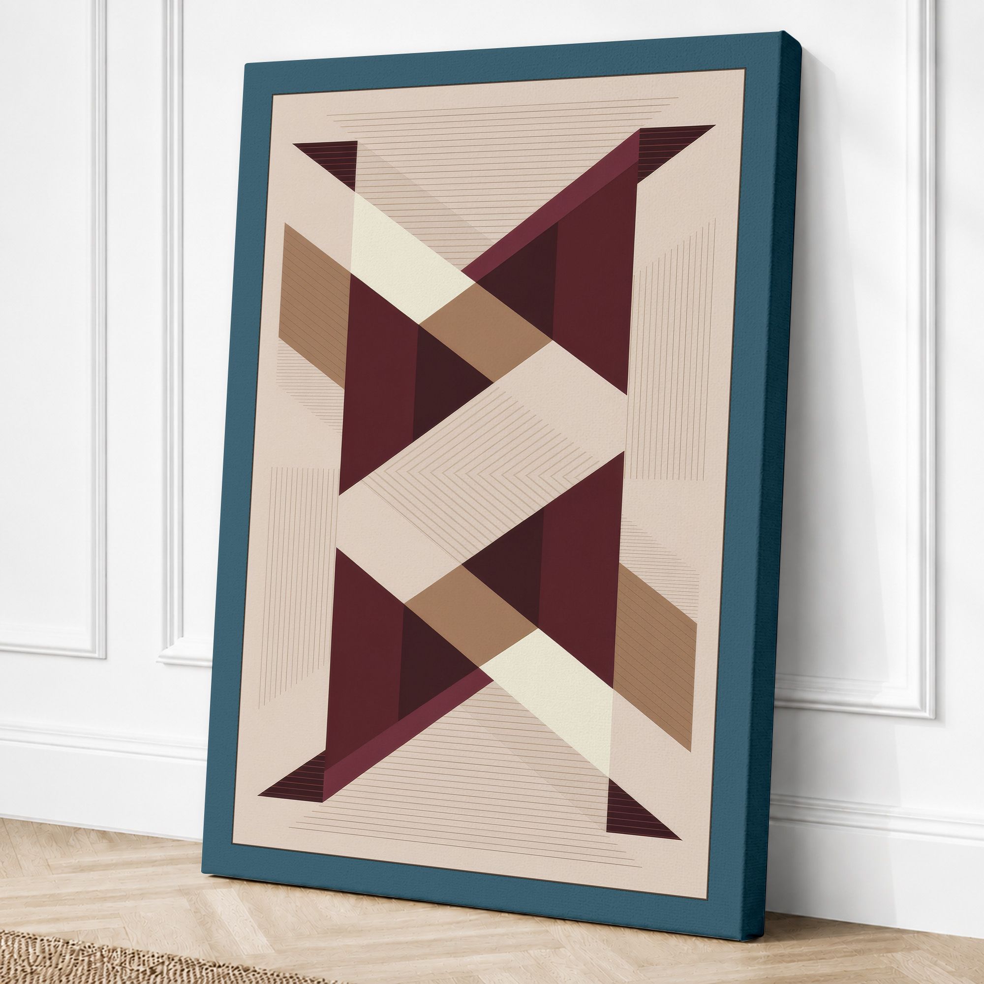 Teal border canvas