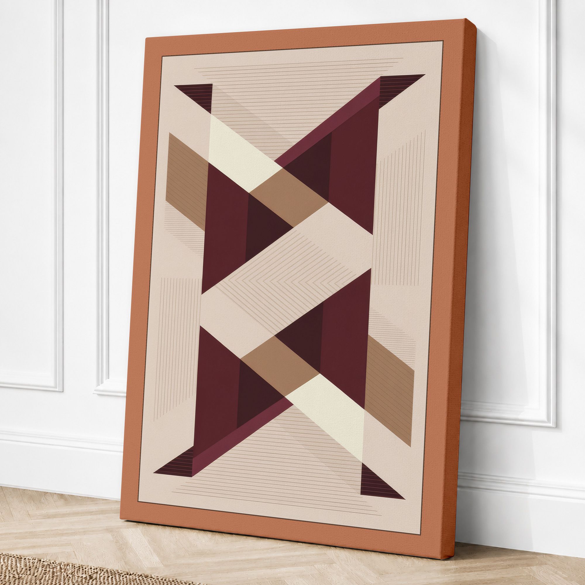 Terracotta border canvas