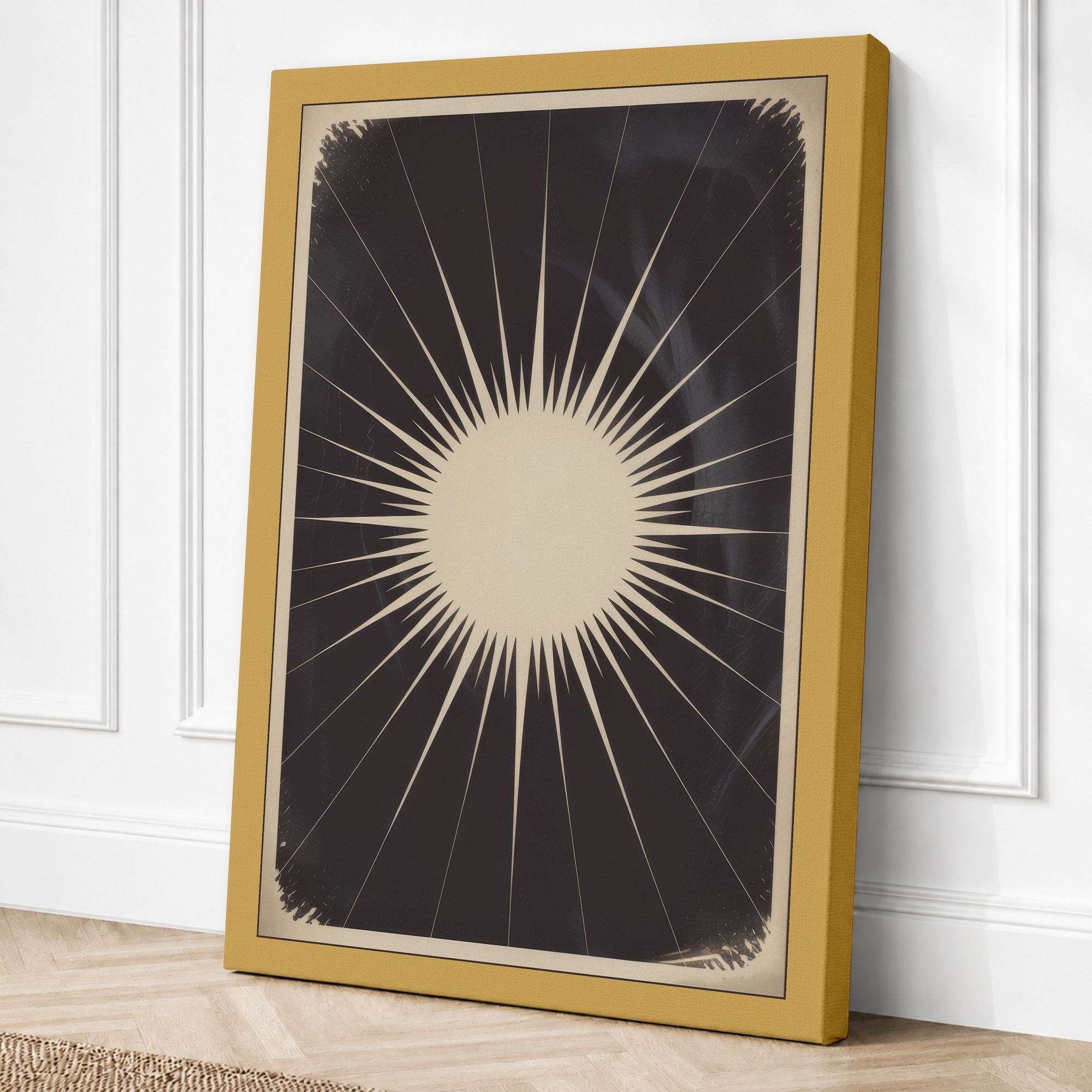 Ochre border canvas