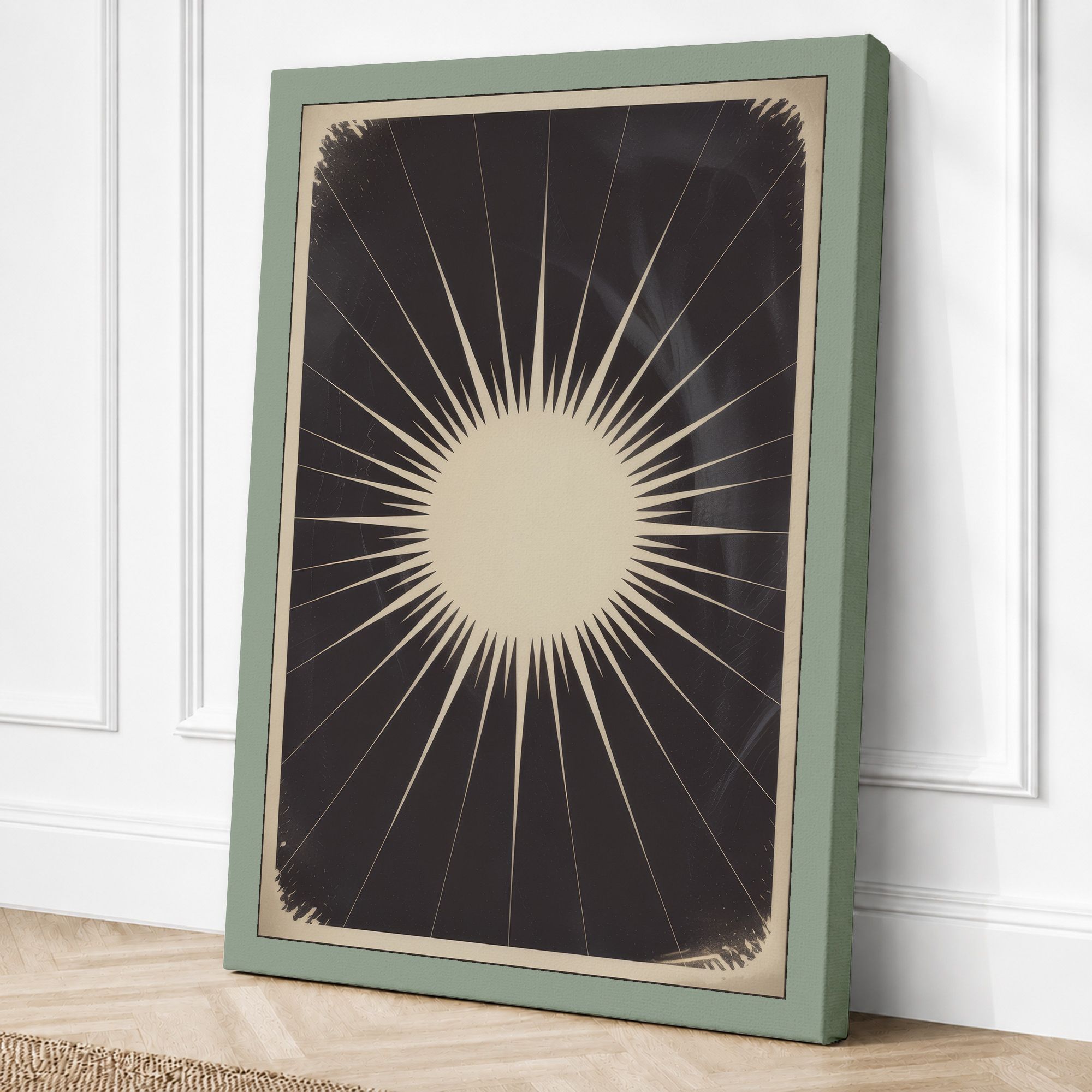 Sage border canvas