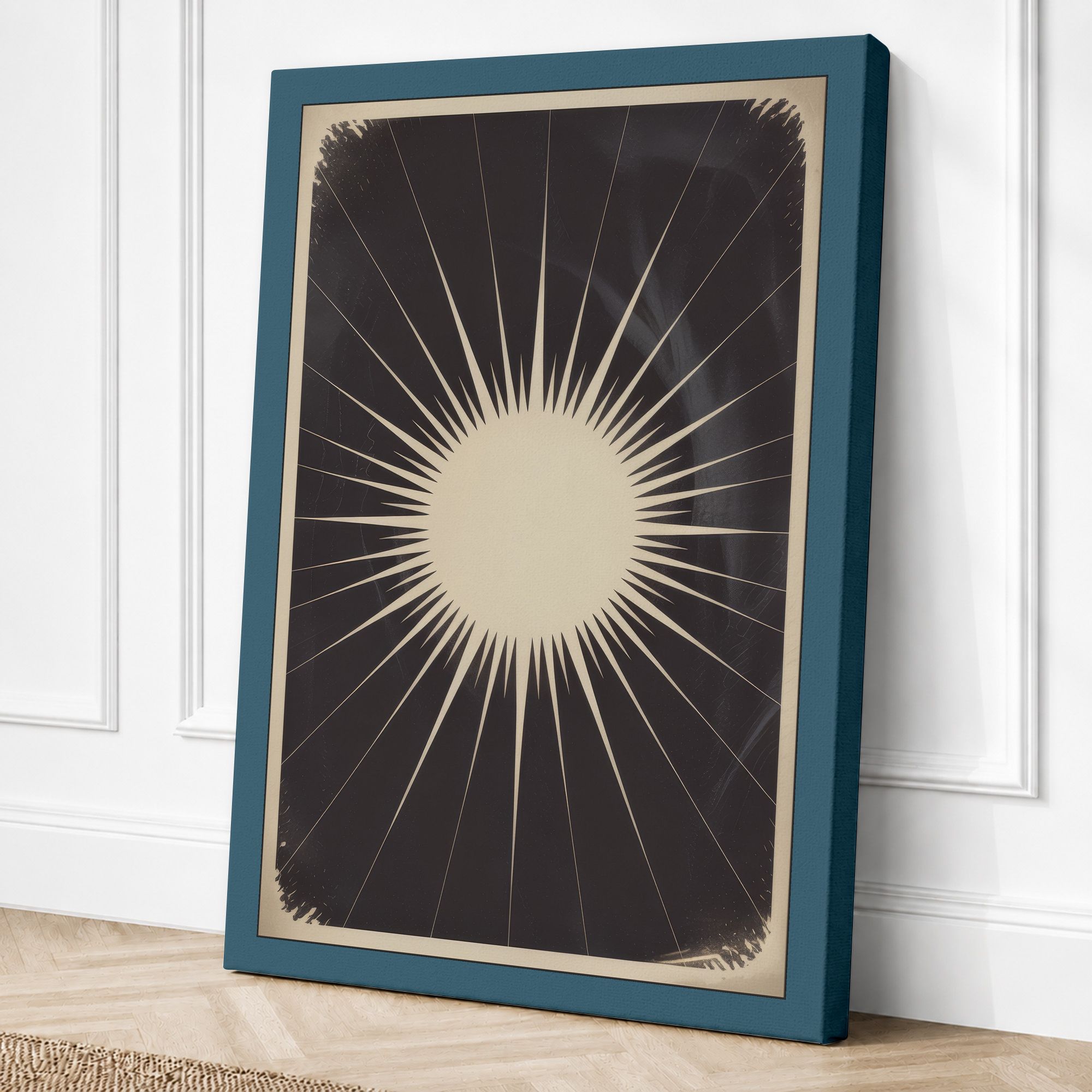 Teal border canvas