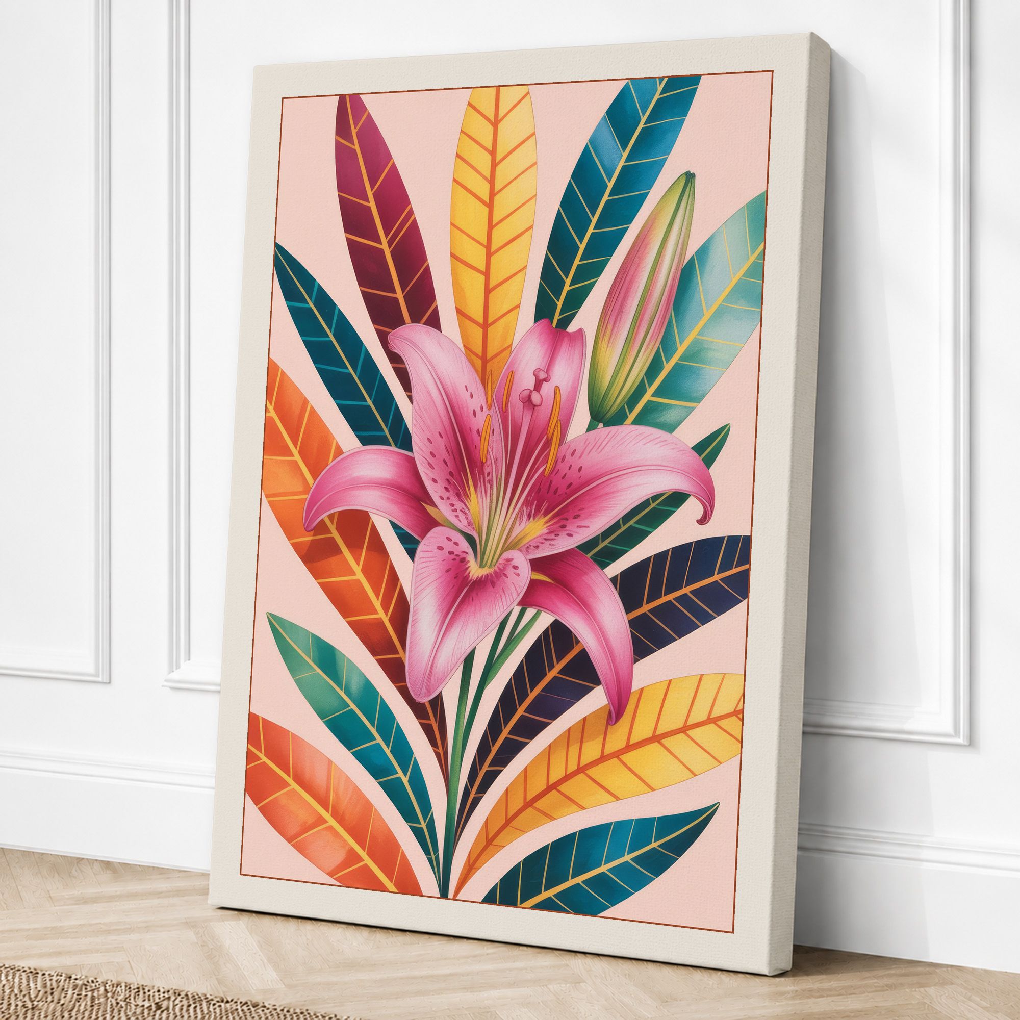Cream border canvas
