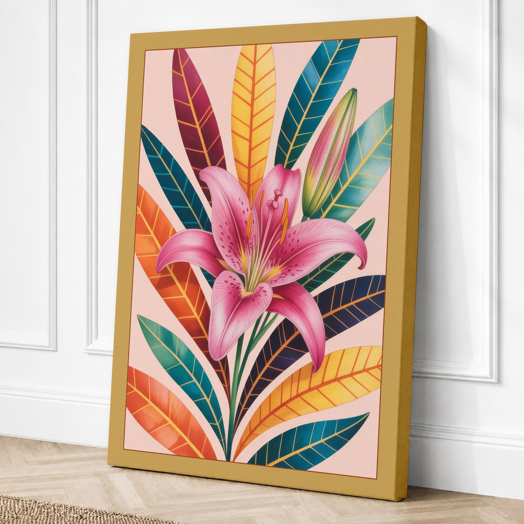 Ochre border canvas