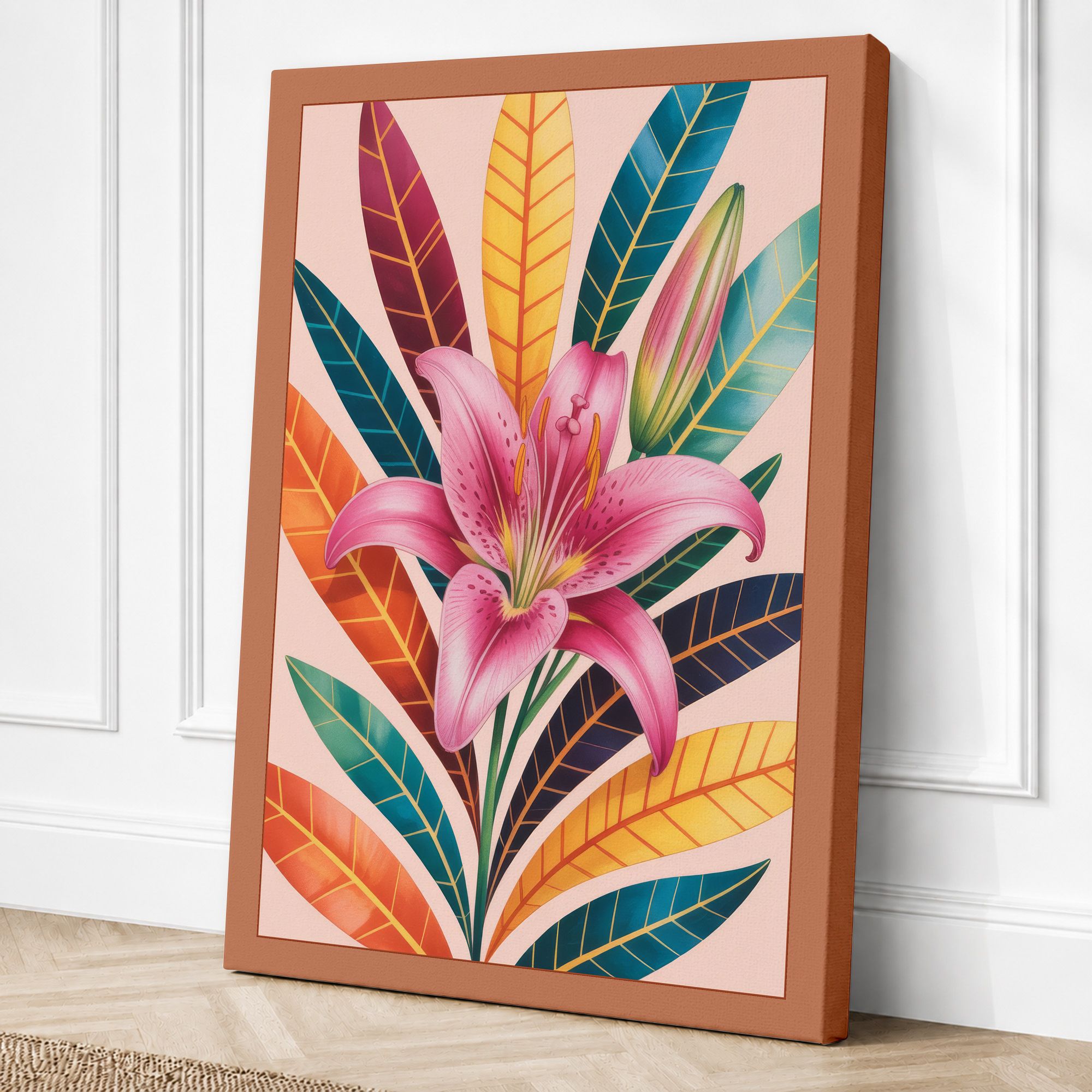 Terracotta border canvas