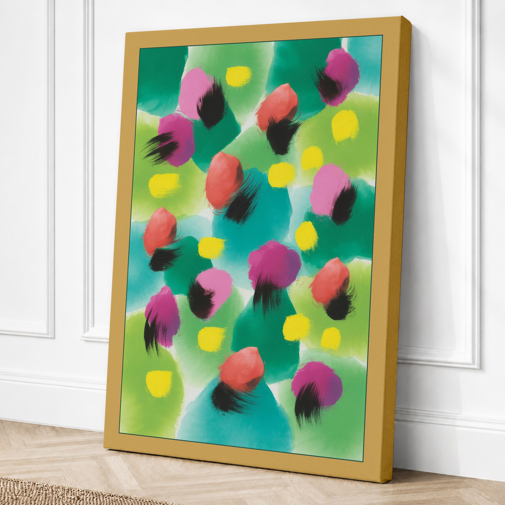 Ochre border canvas