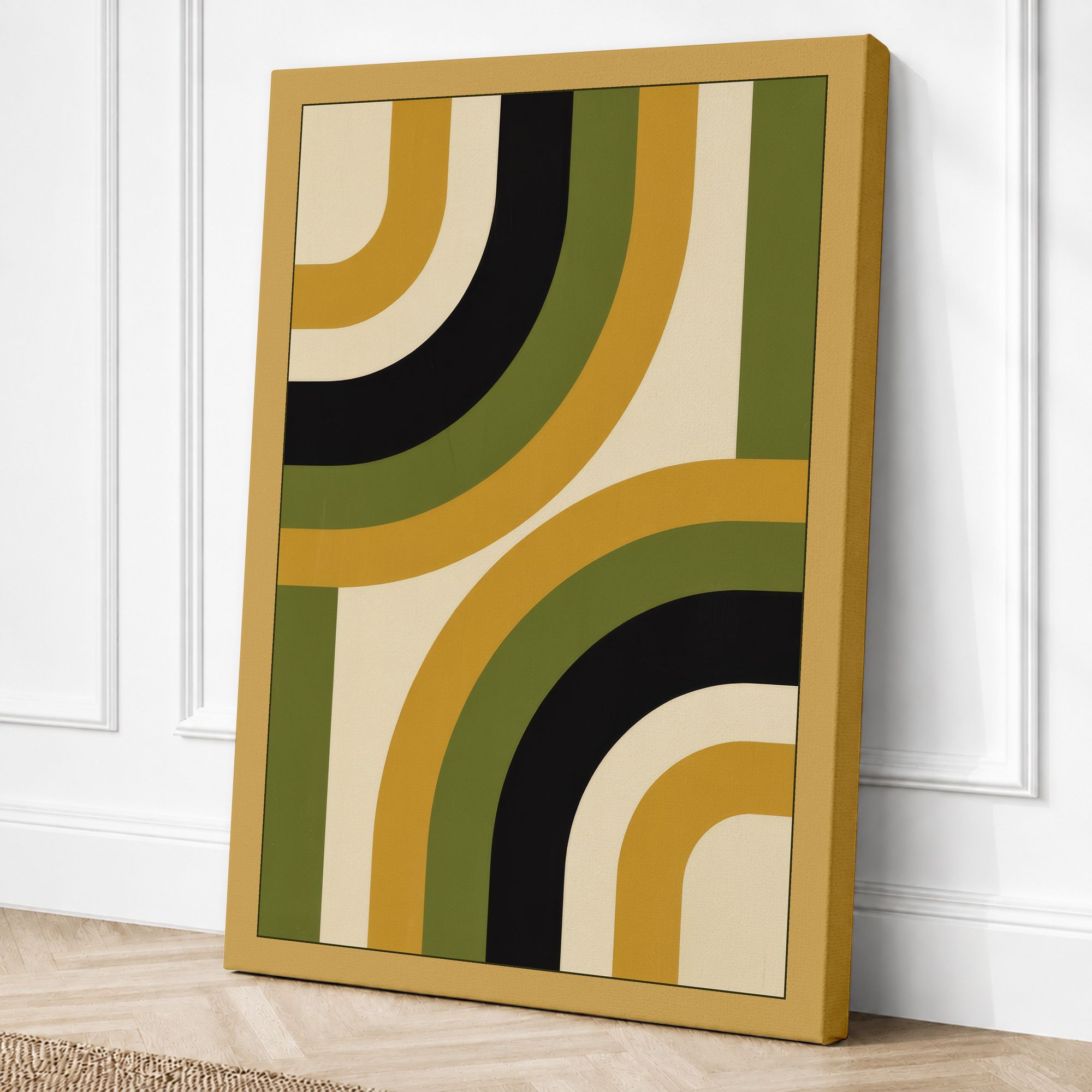 Ochre border canvas