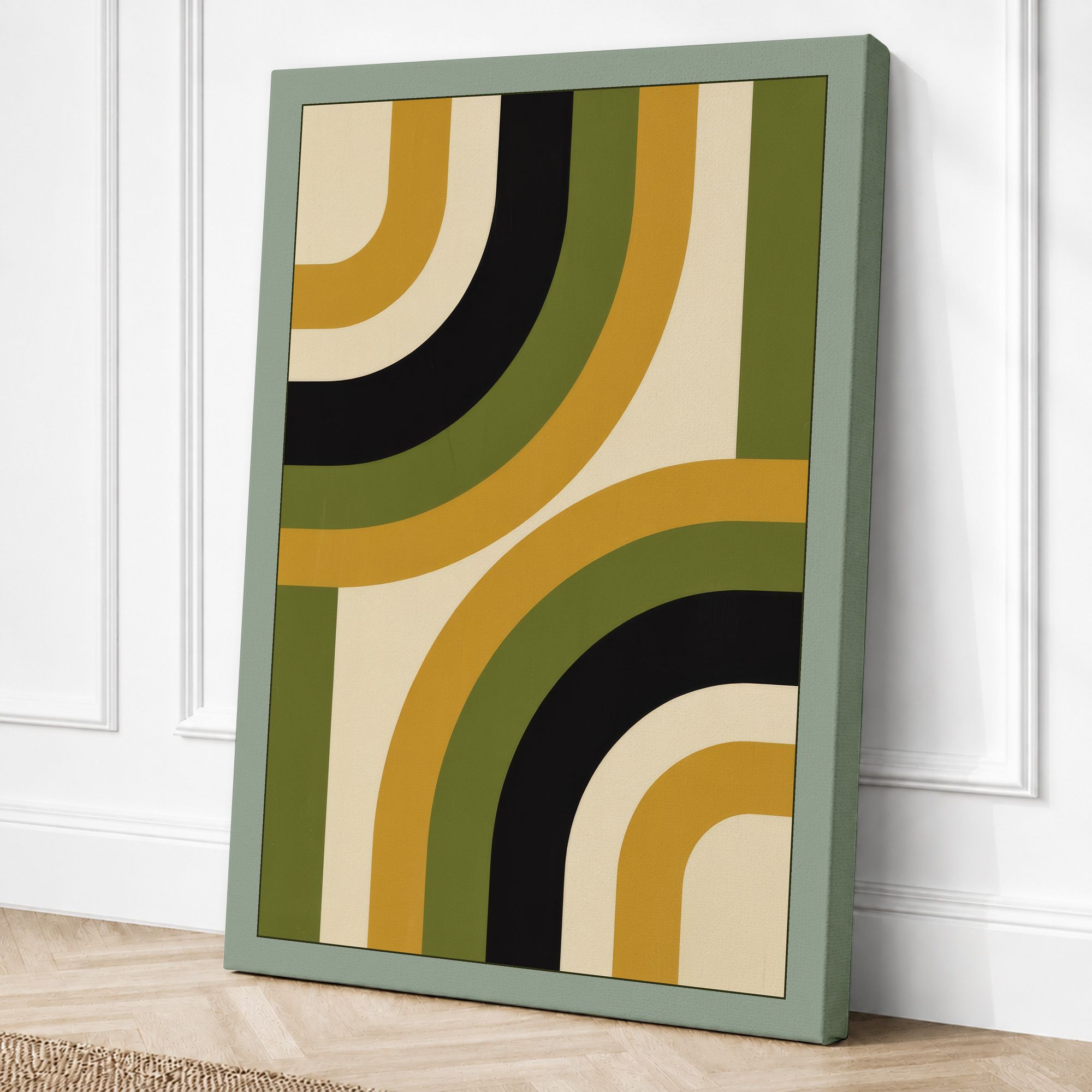 Sage border canvas