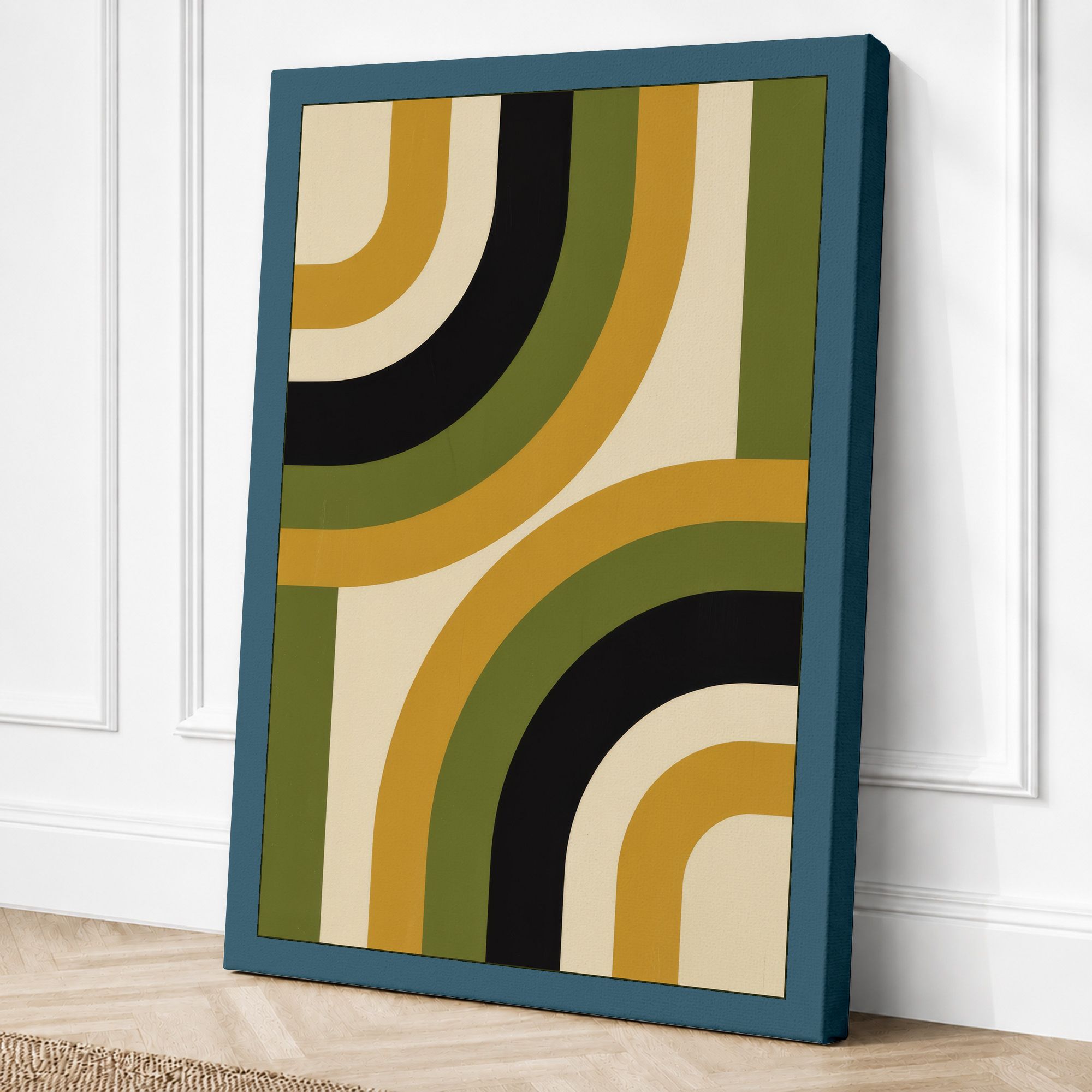 Teal border canvas