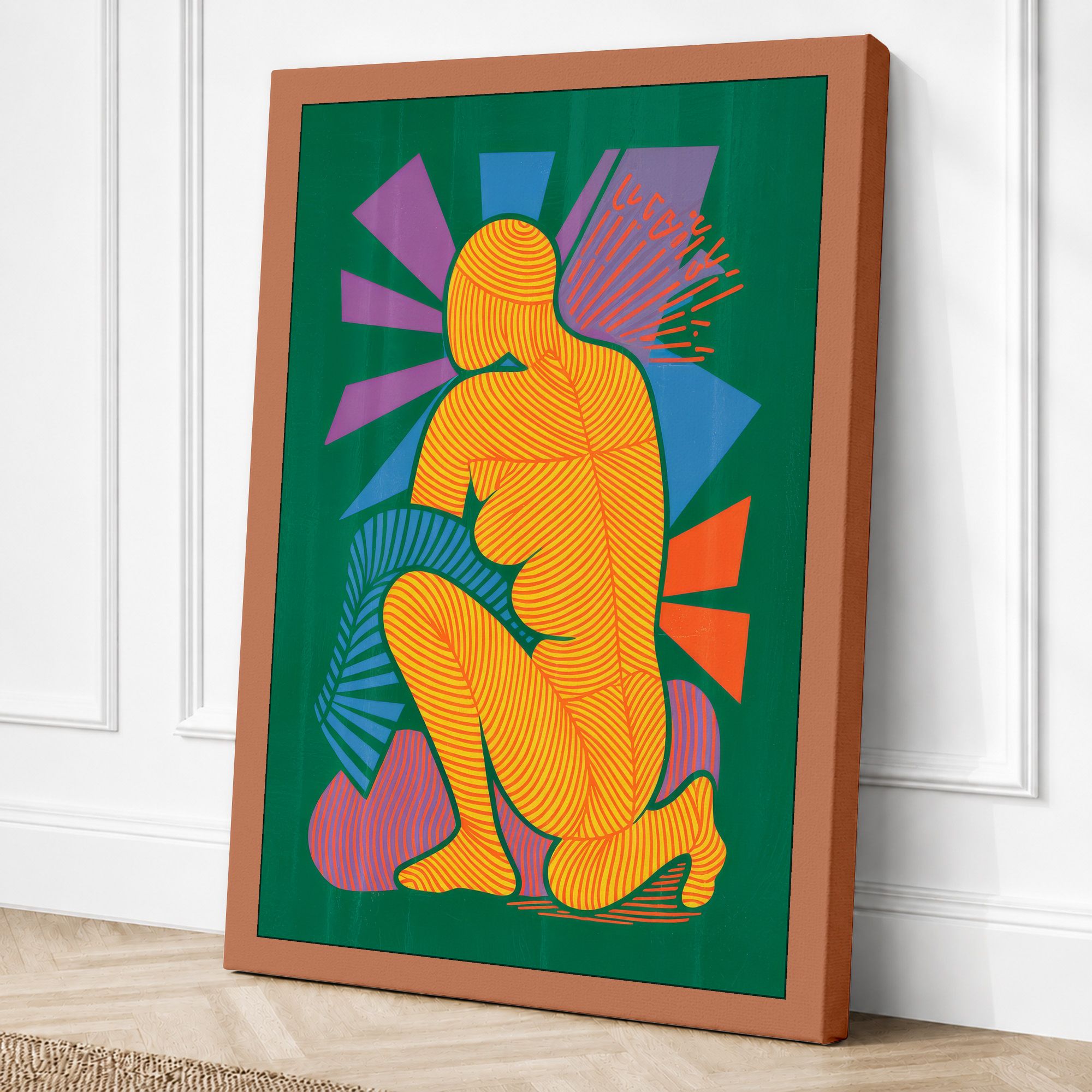 Terracotta border canvas