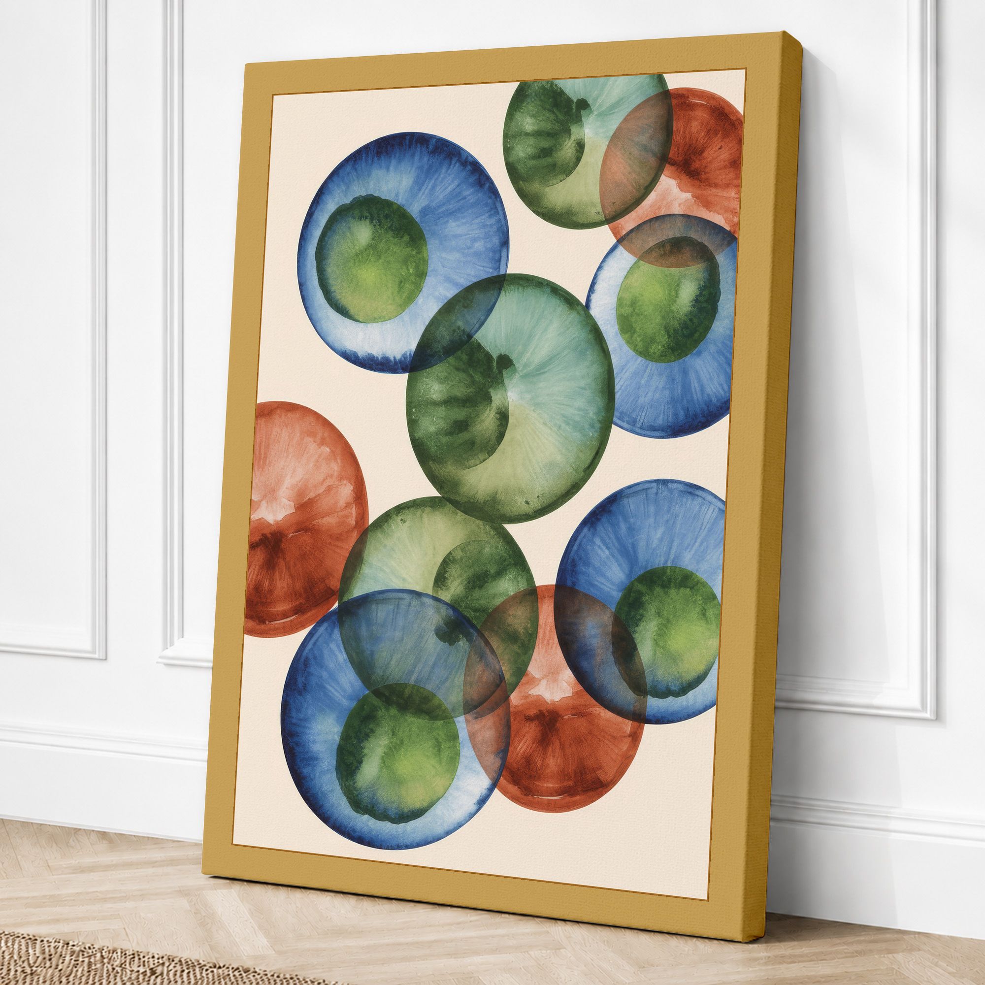Ochre border canvas