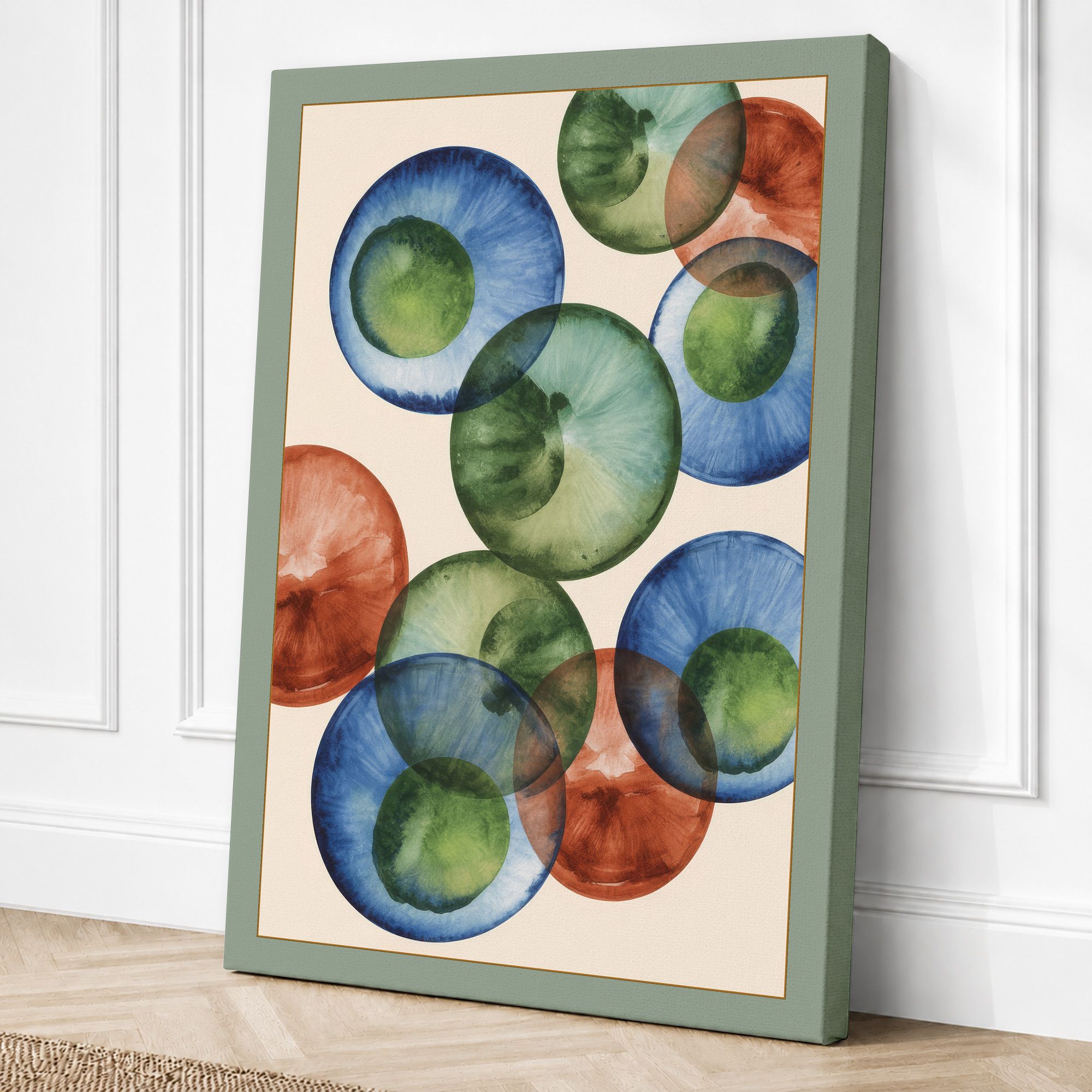 Sage border canvas