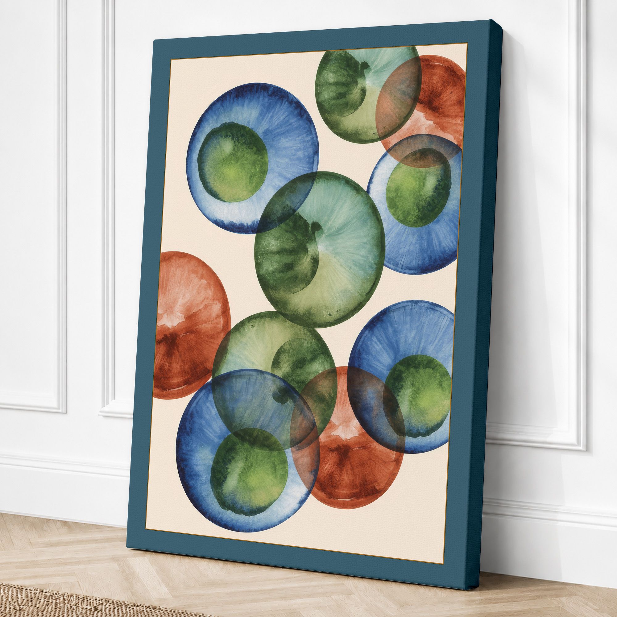 Teal border canvas