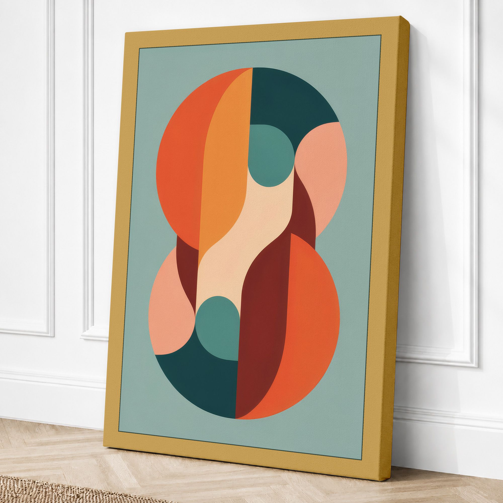 Ochre border canvas