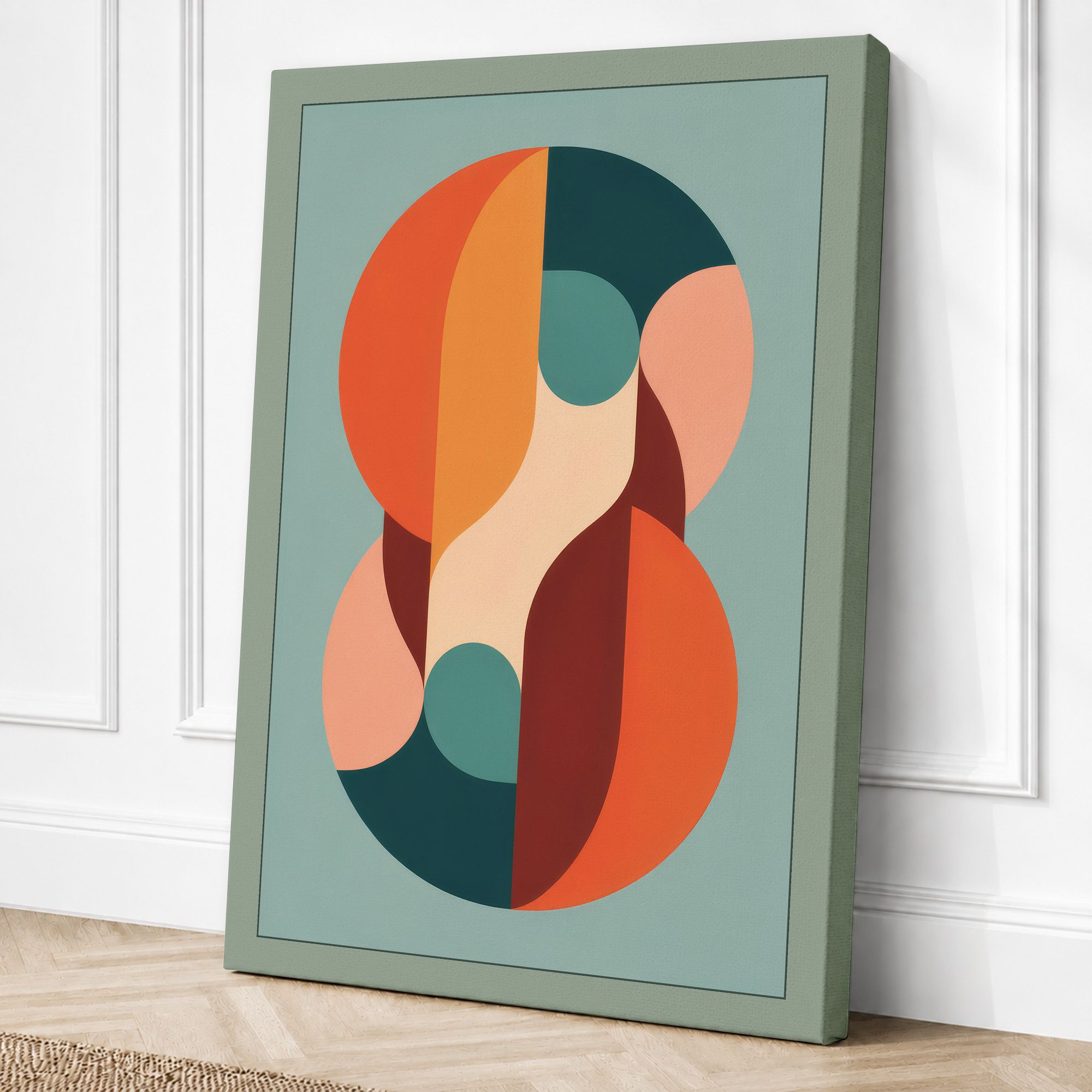Sage border canvas