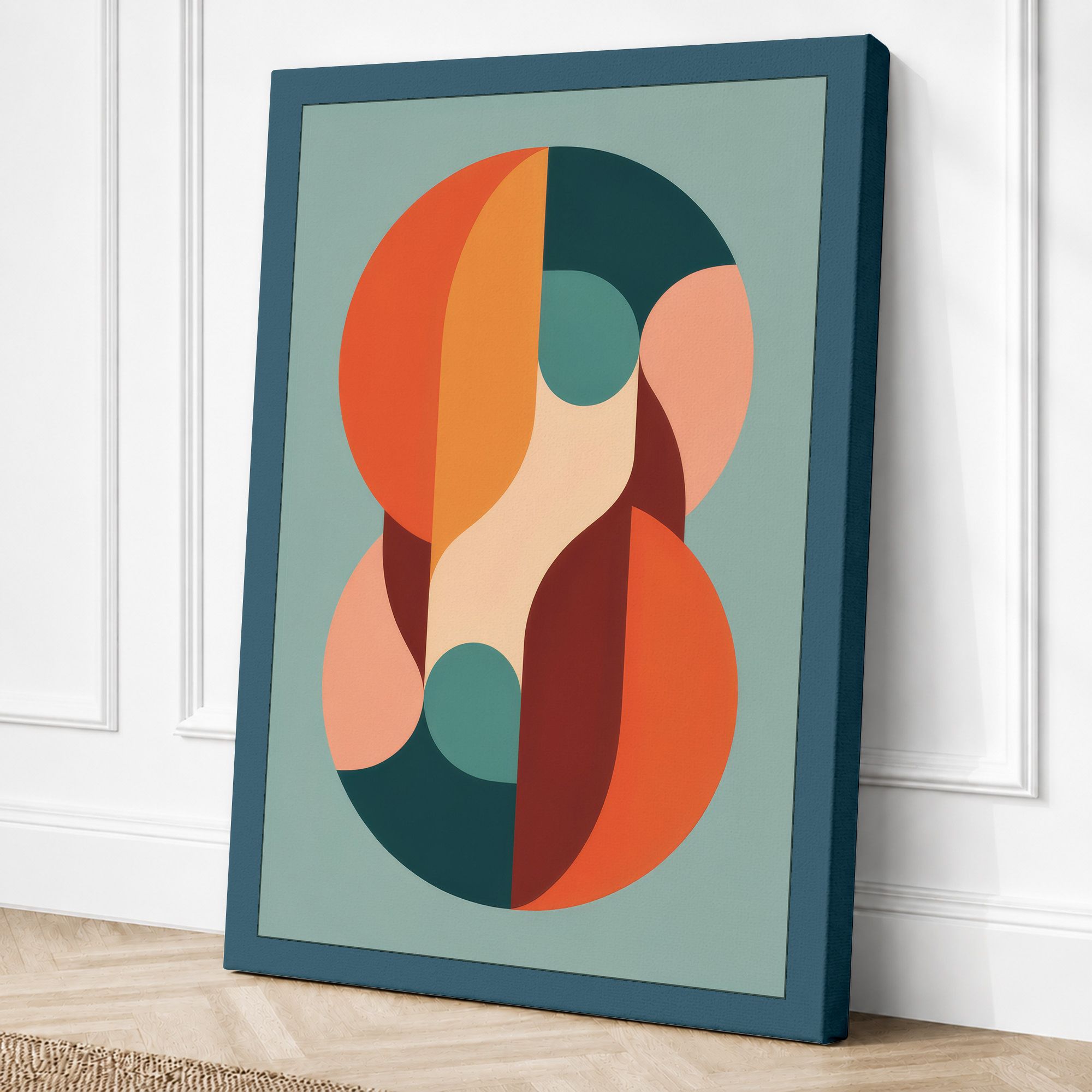 Teal border canvas
