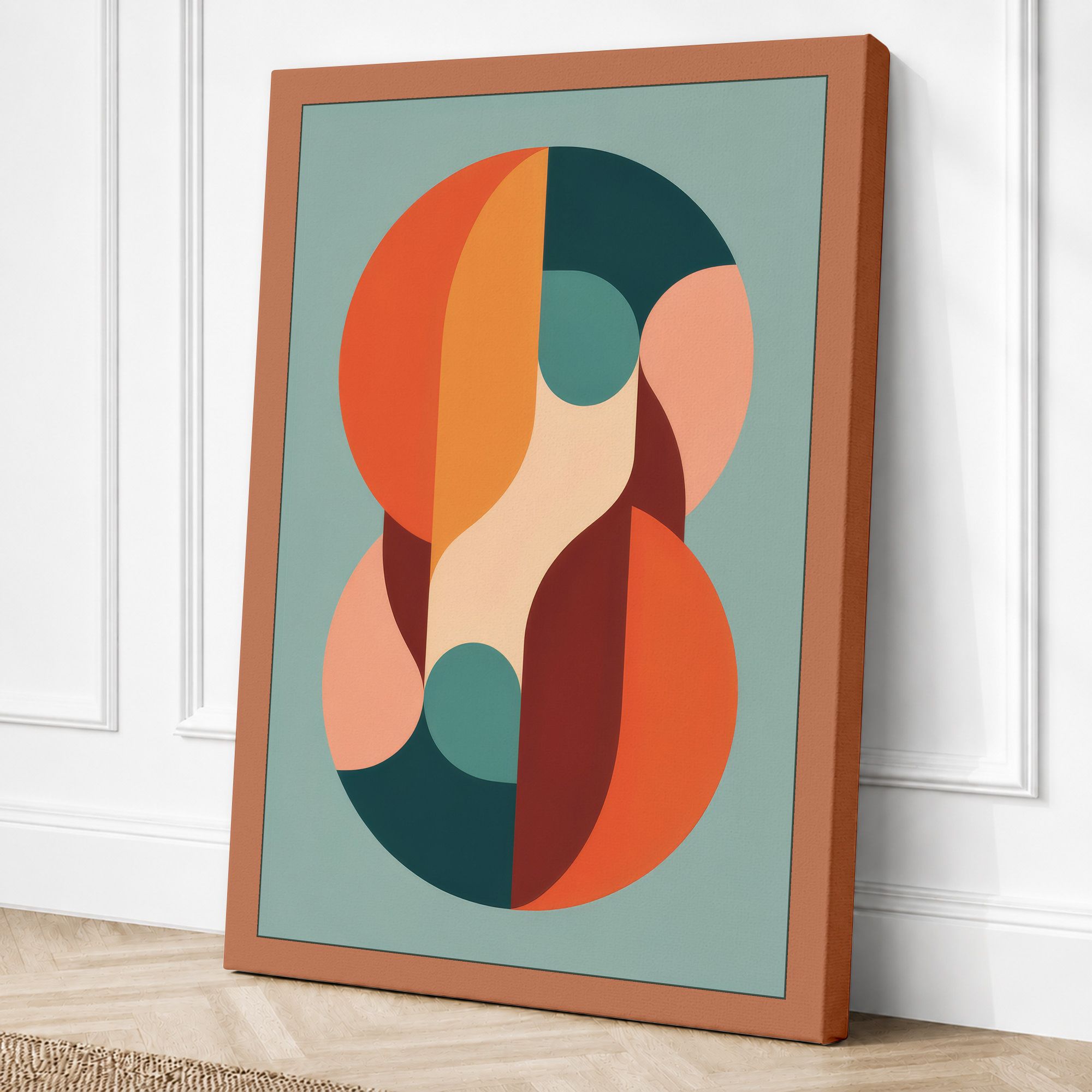 Terracotta border canvas