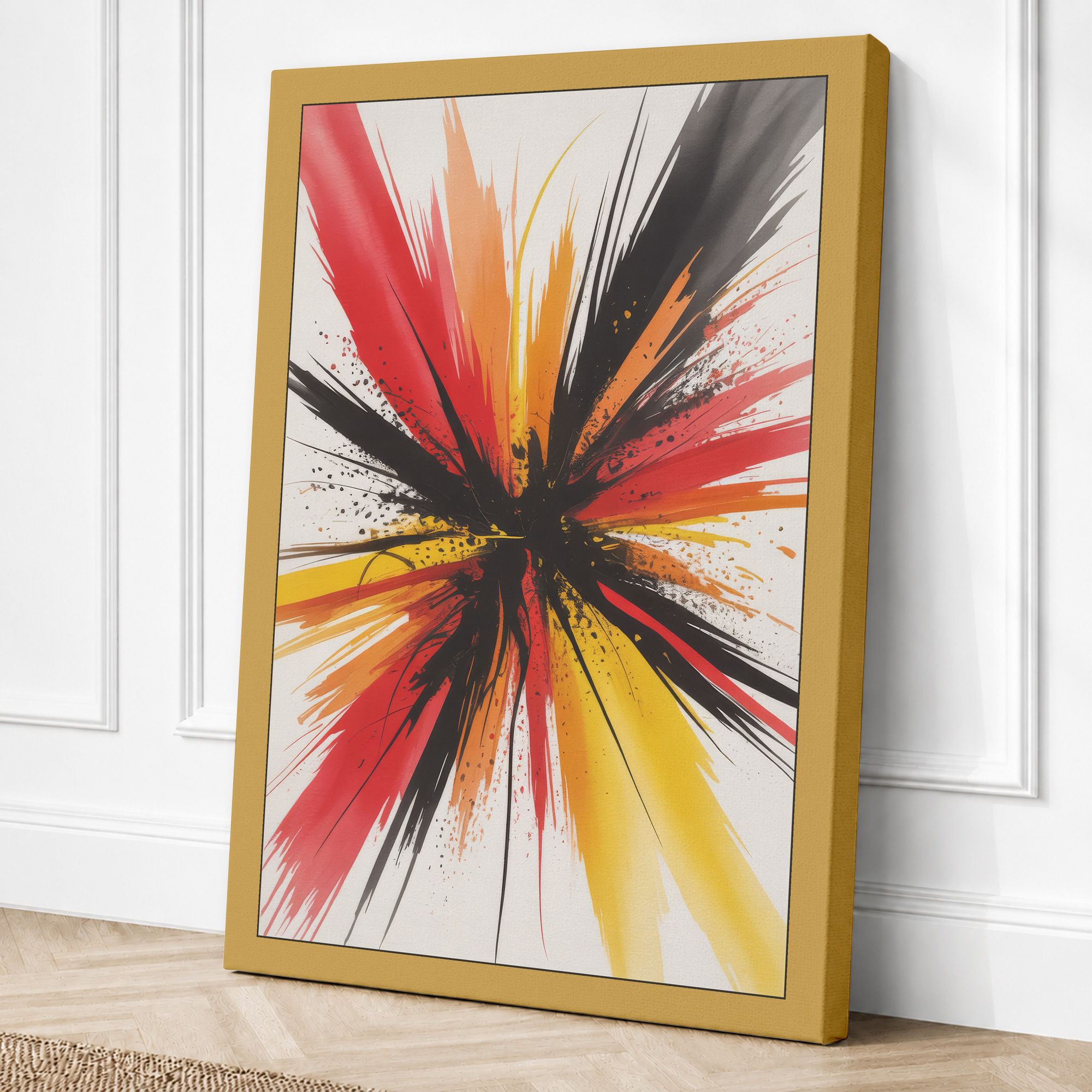 Ochre border canvas