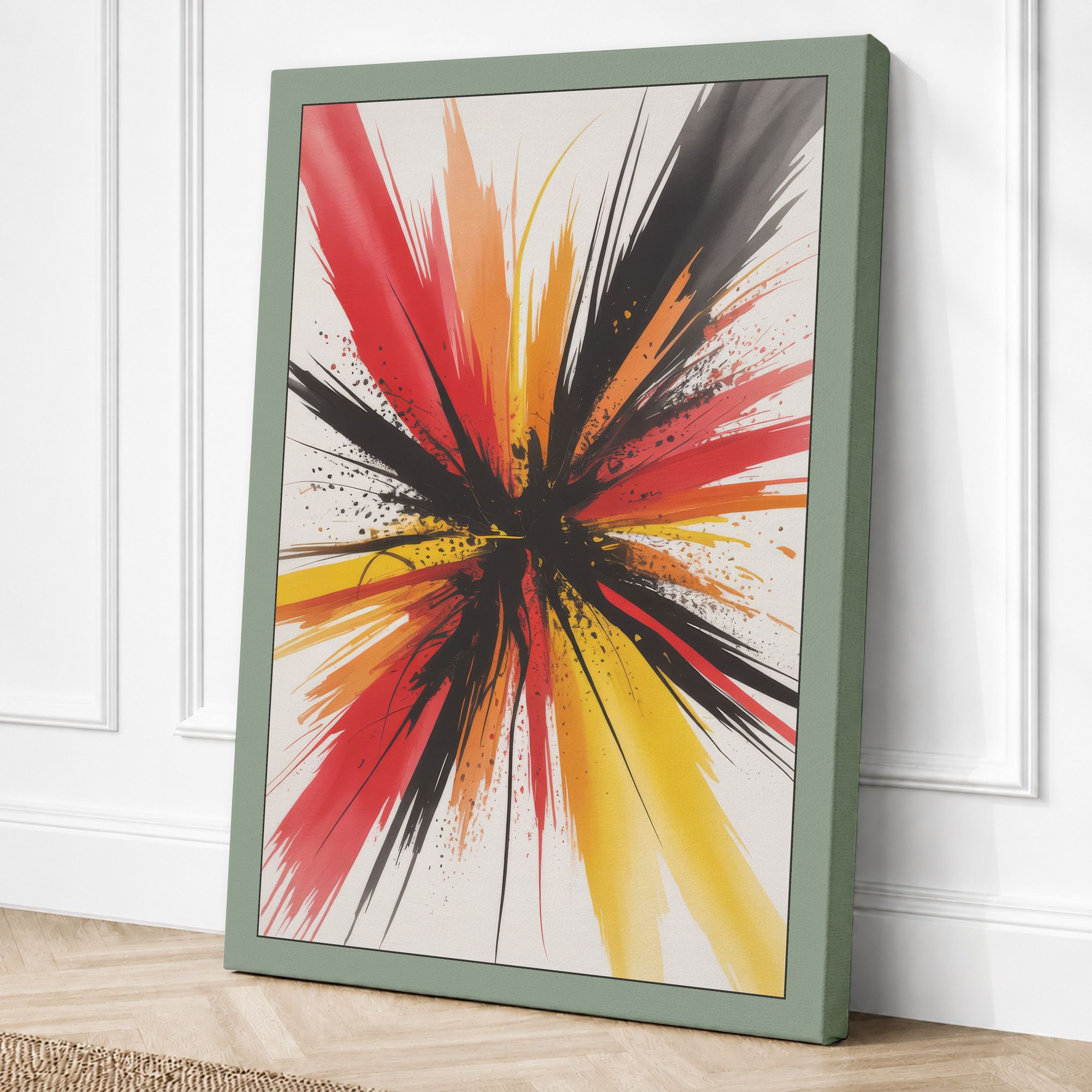 Sage border canvas