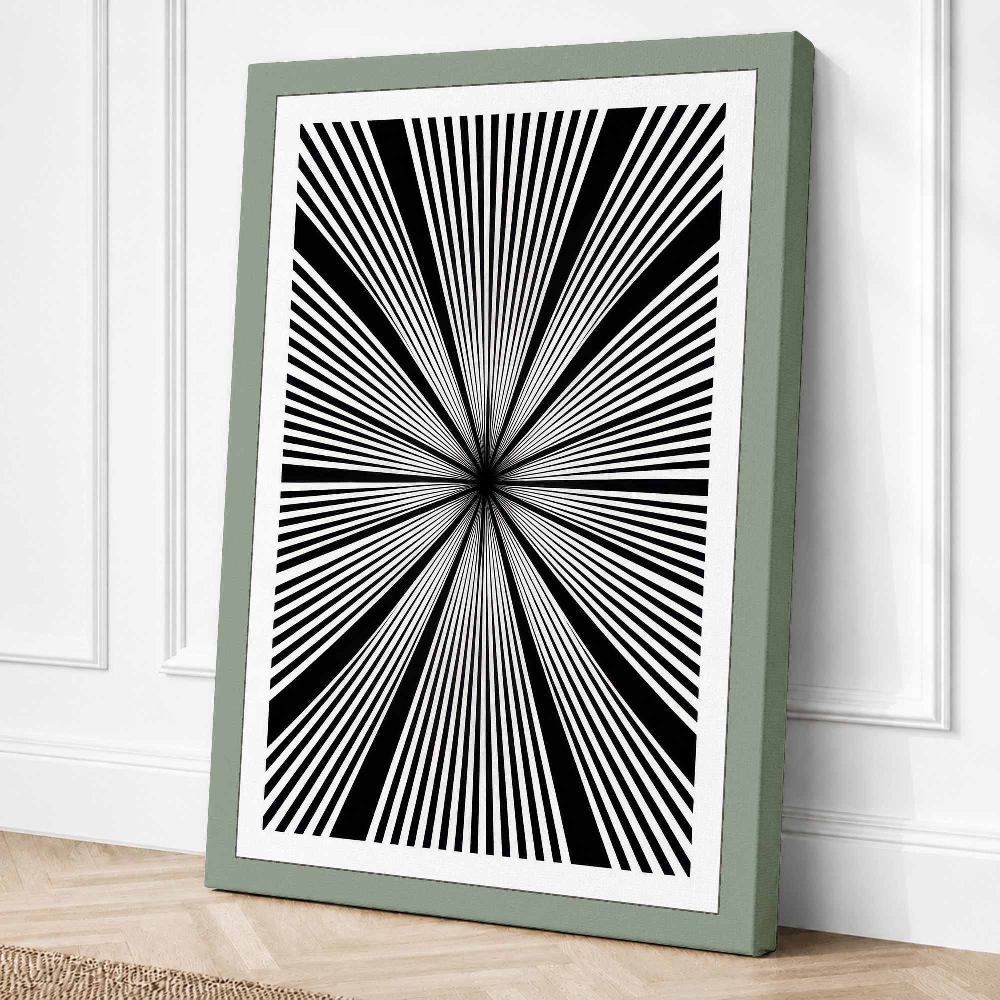 Sage border canvas