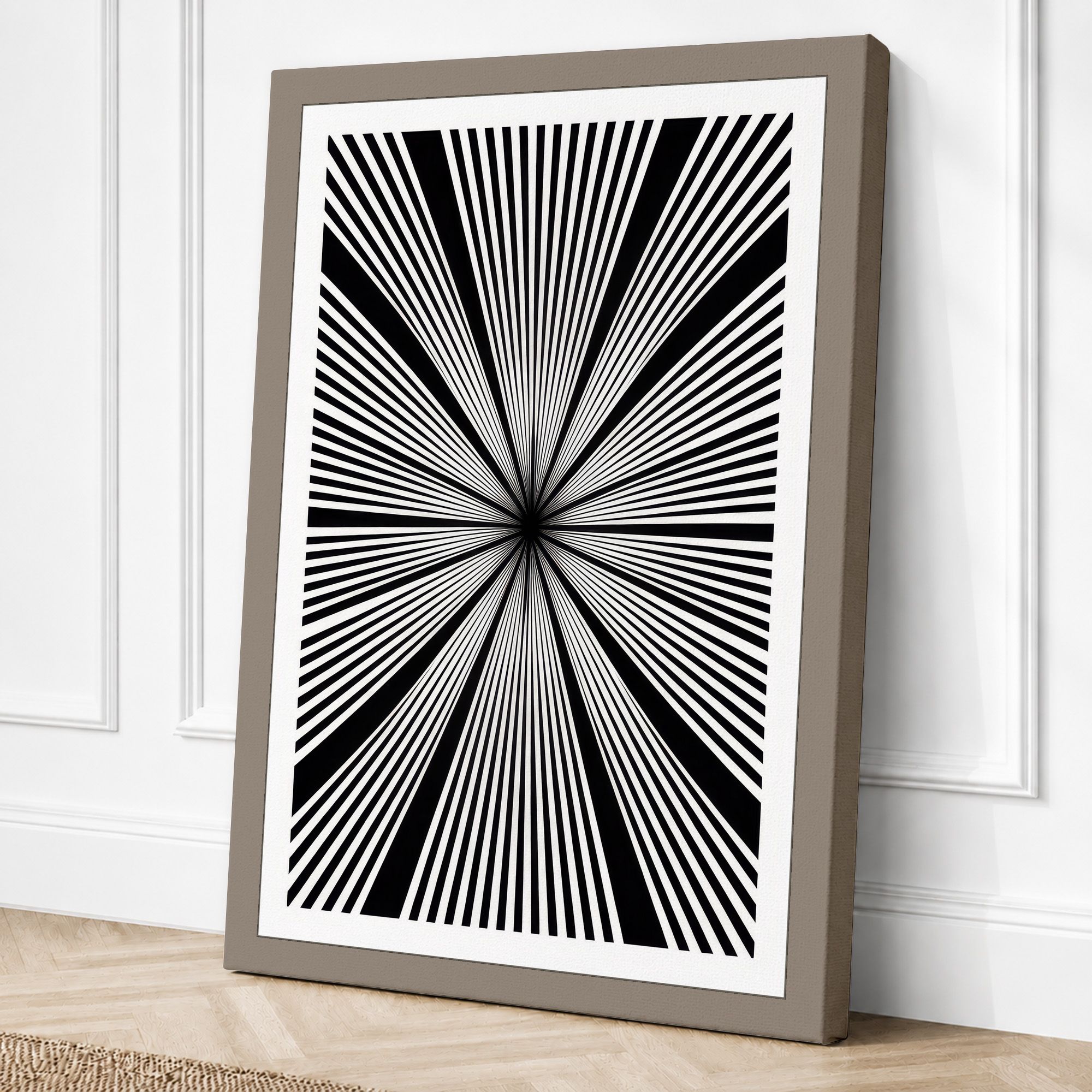 Taupe border canvas