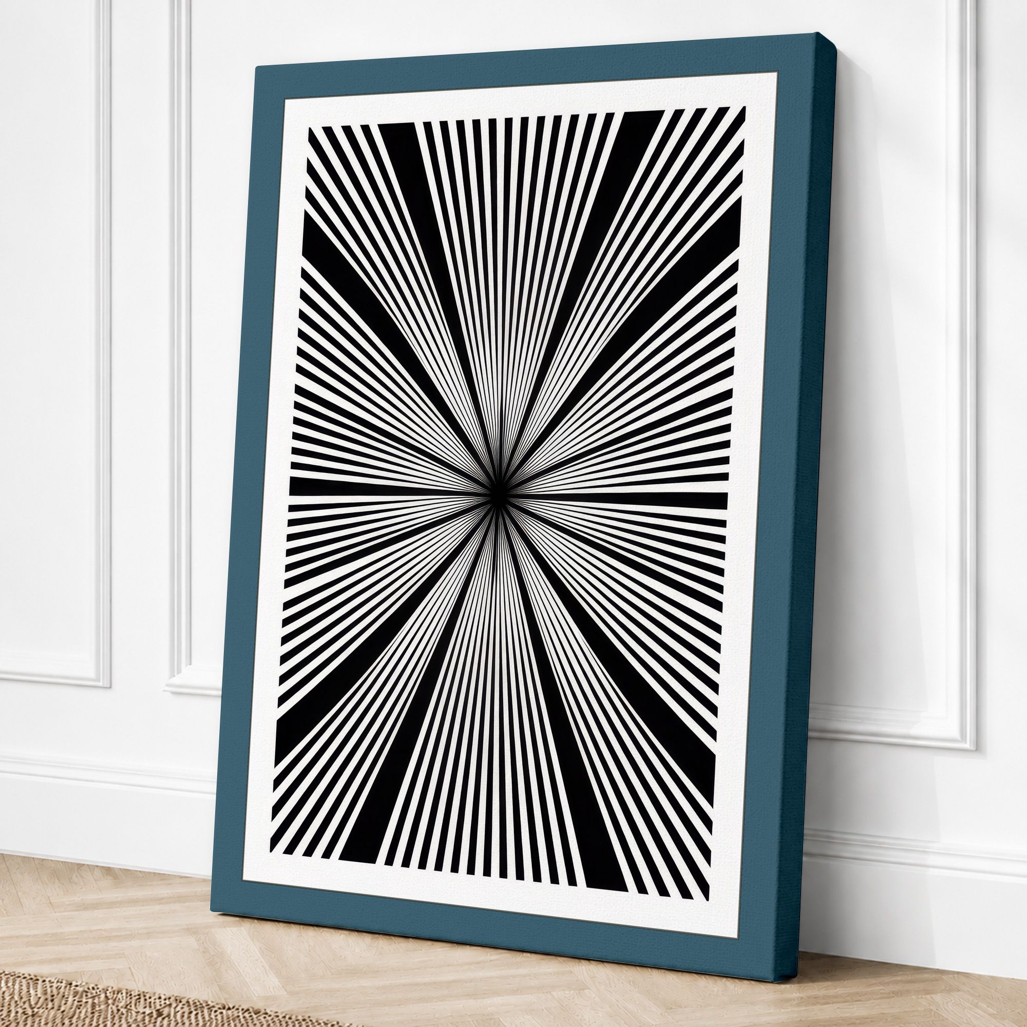 Teal border canvas