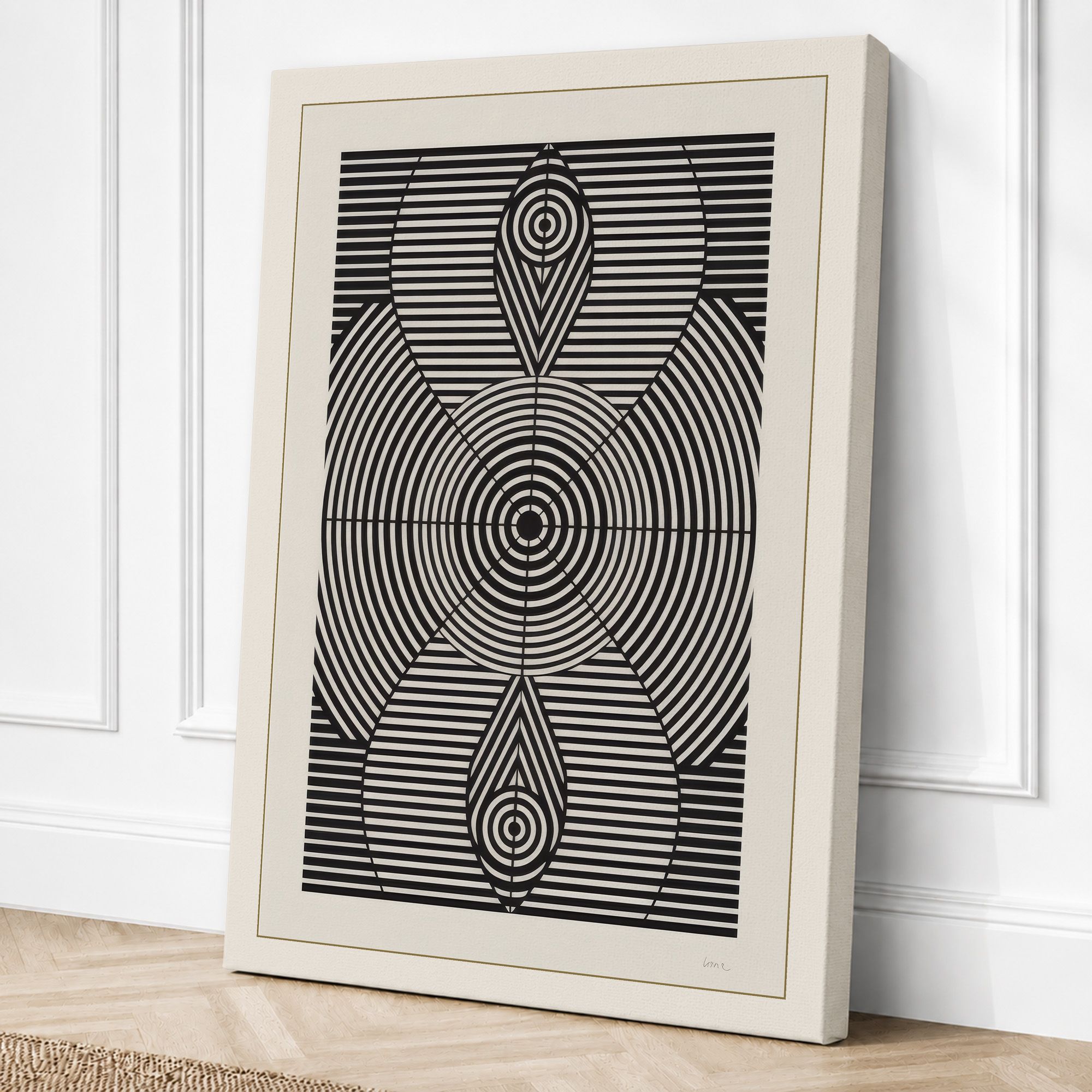Cream border canvas