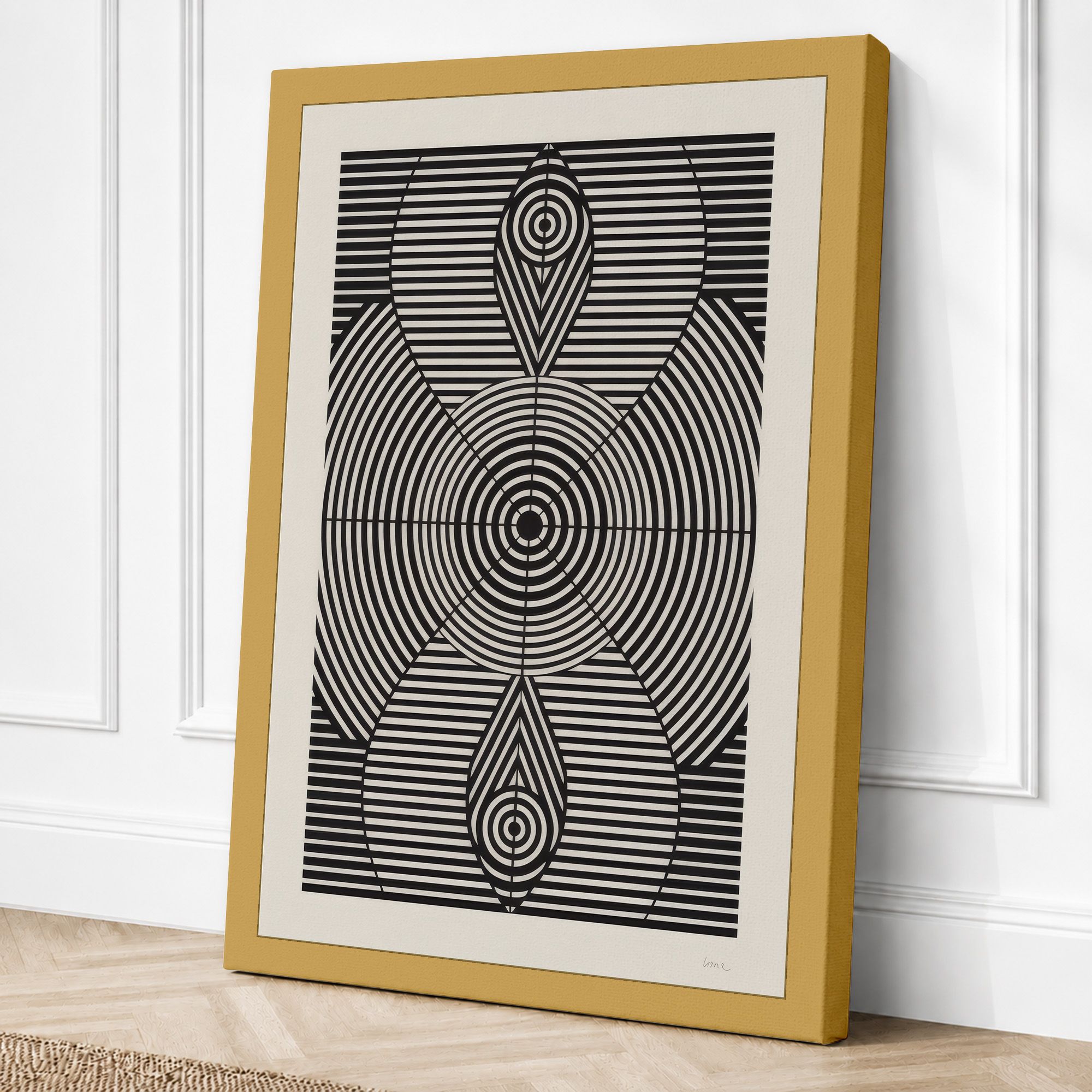 Ochre border canvas
