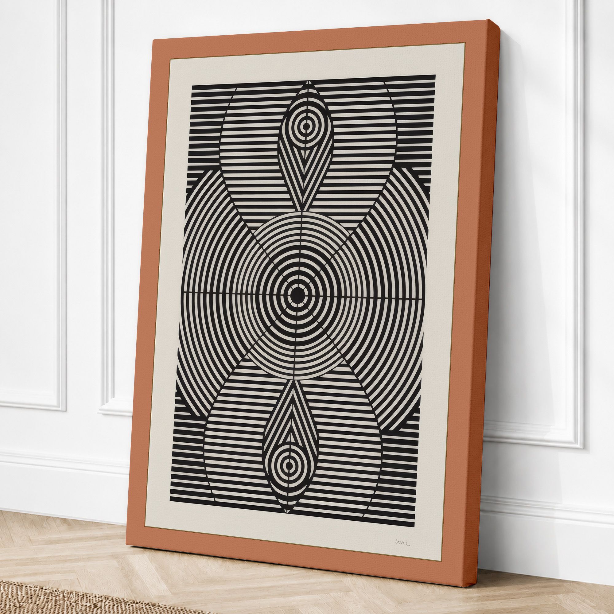Terracotta border canvas