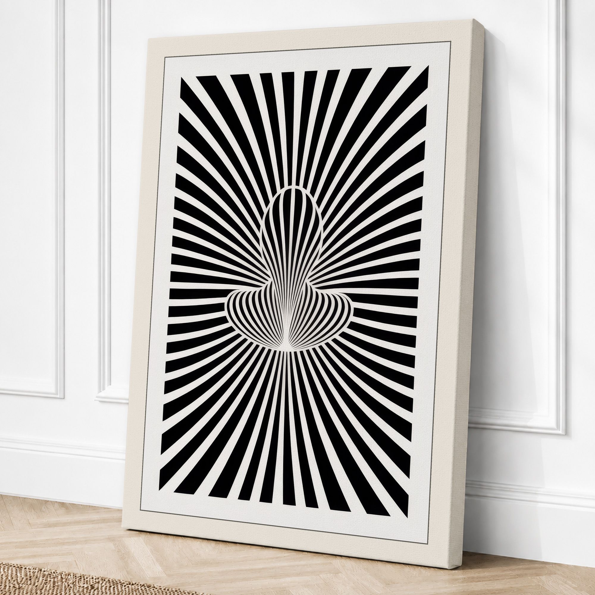 Cream border canvas