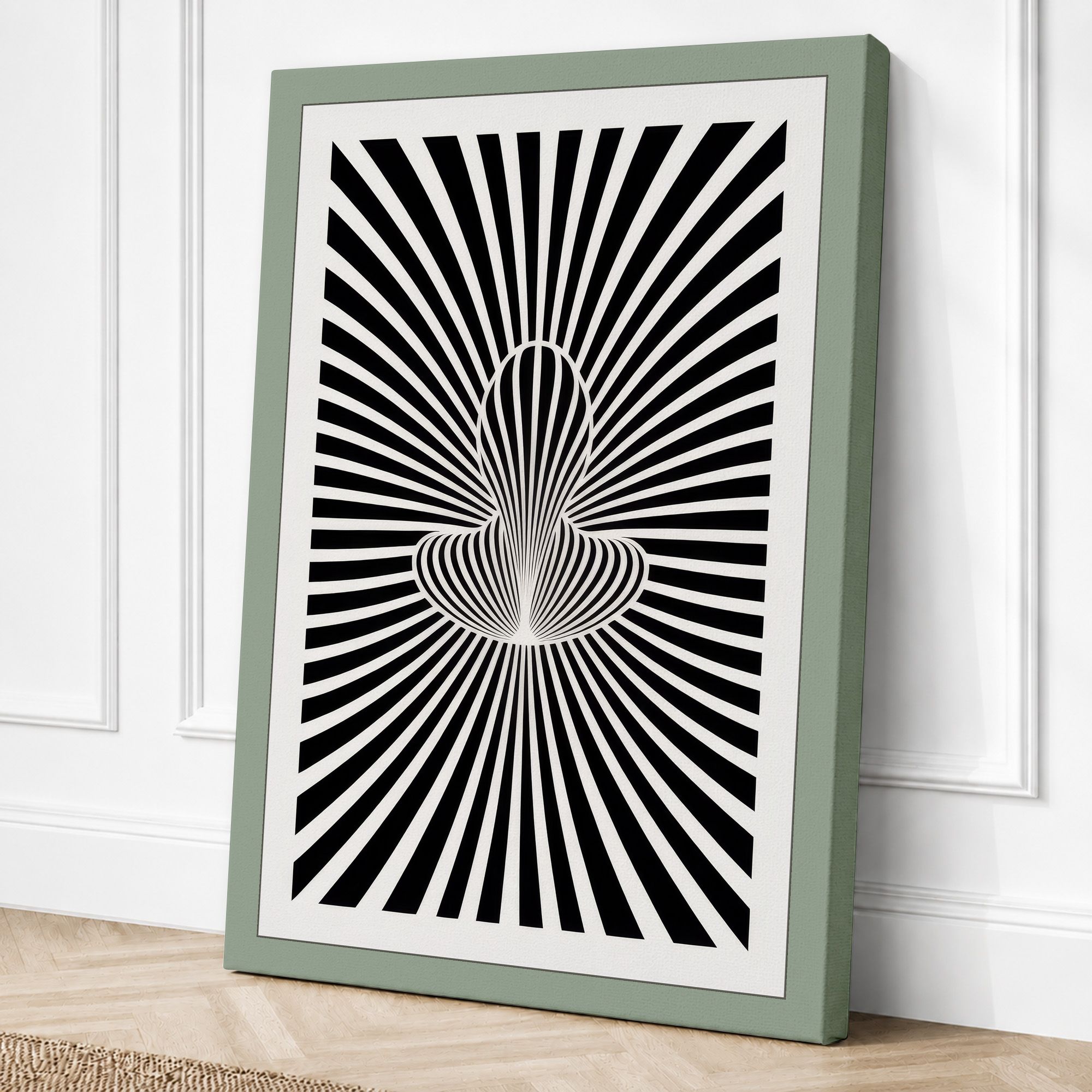 Sage border canvas