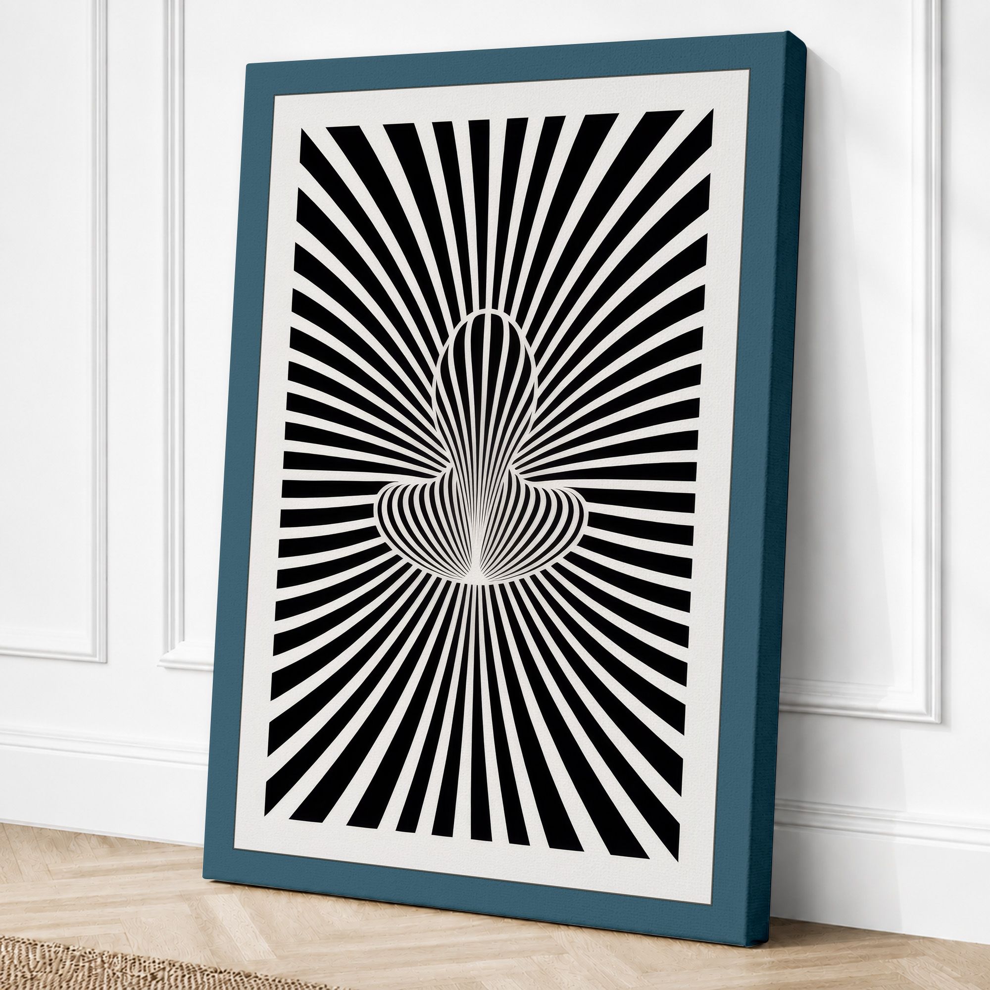 Teal border canvas