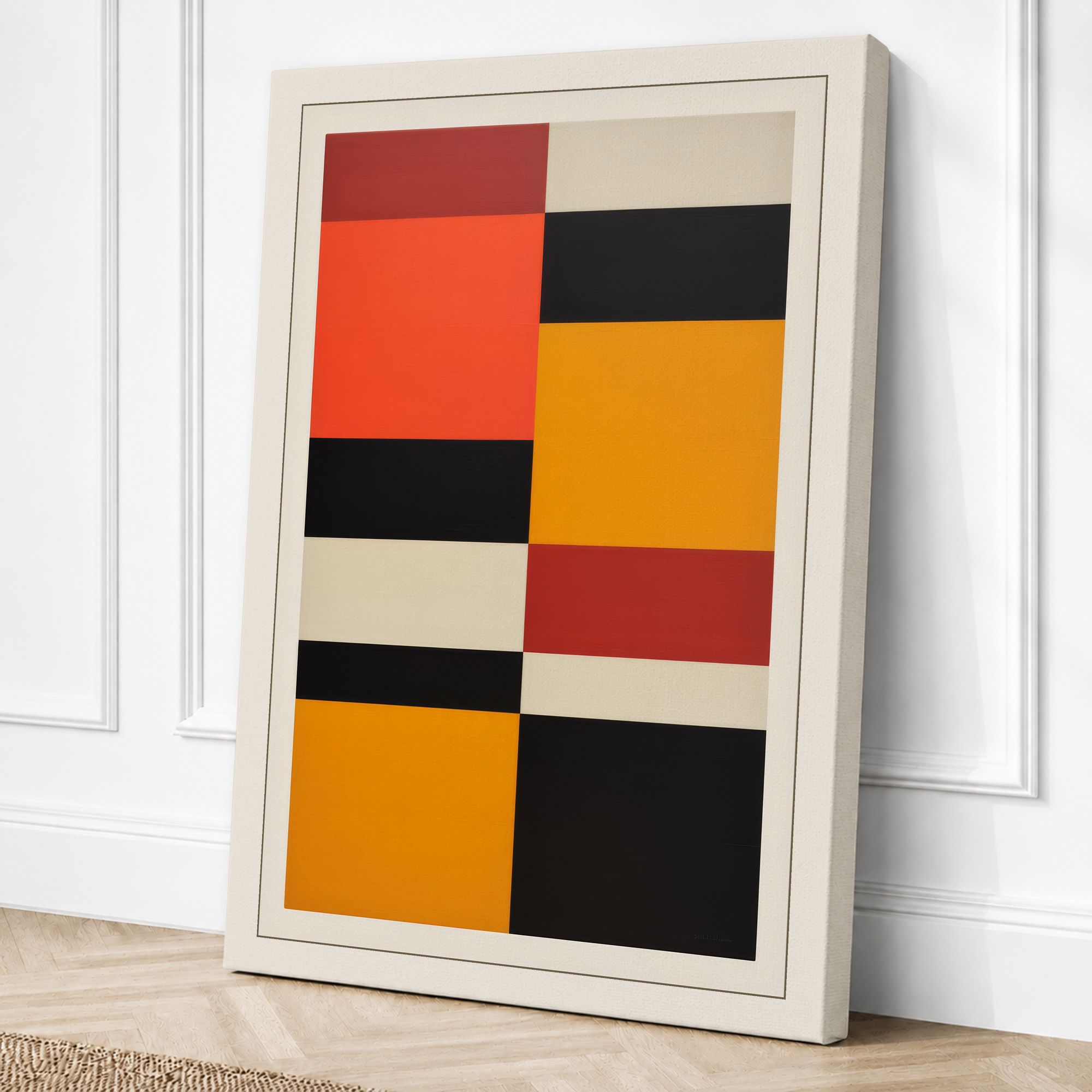 Cream border canvas