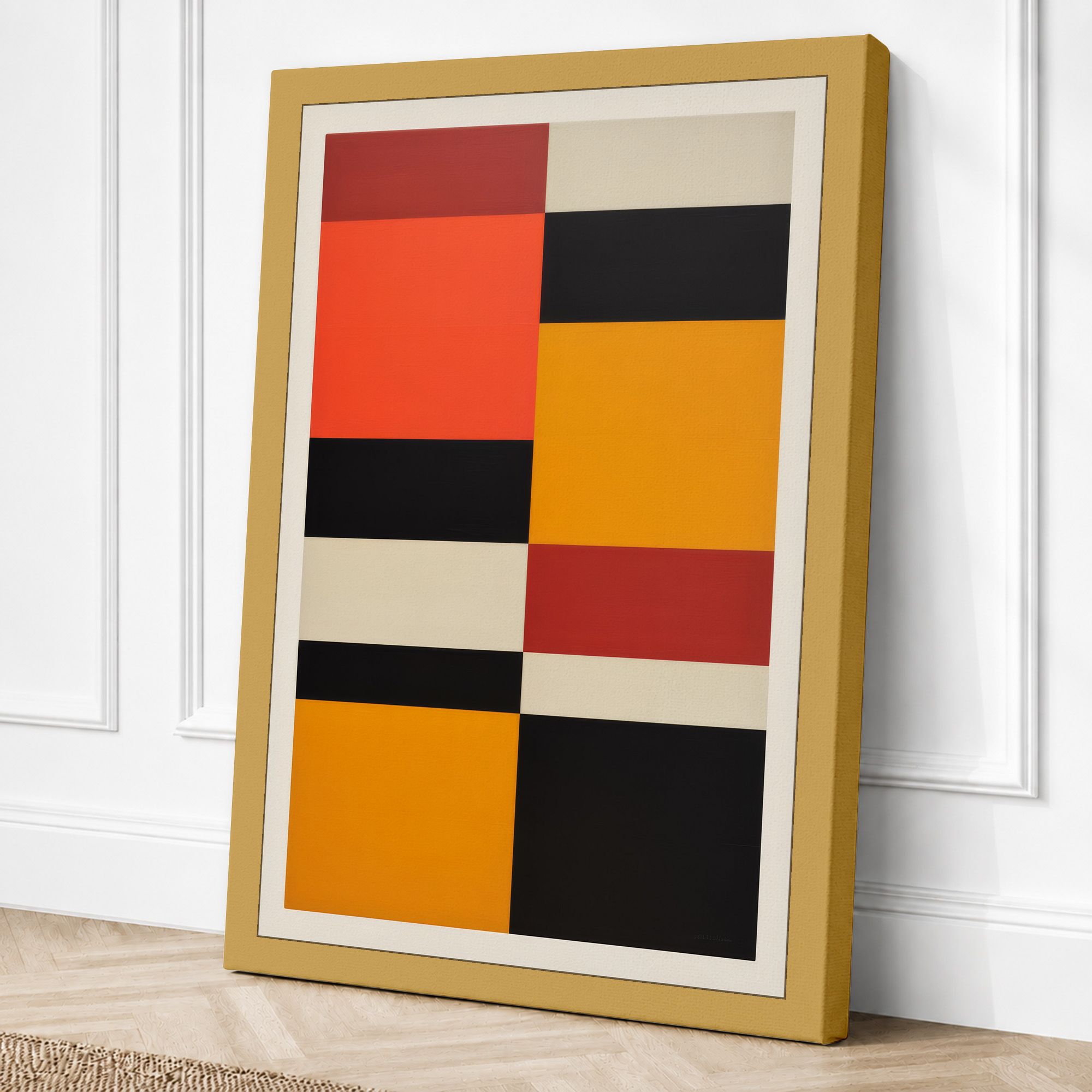 Ochre border canvas