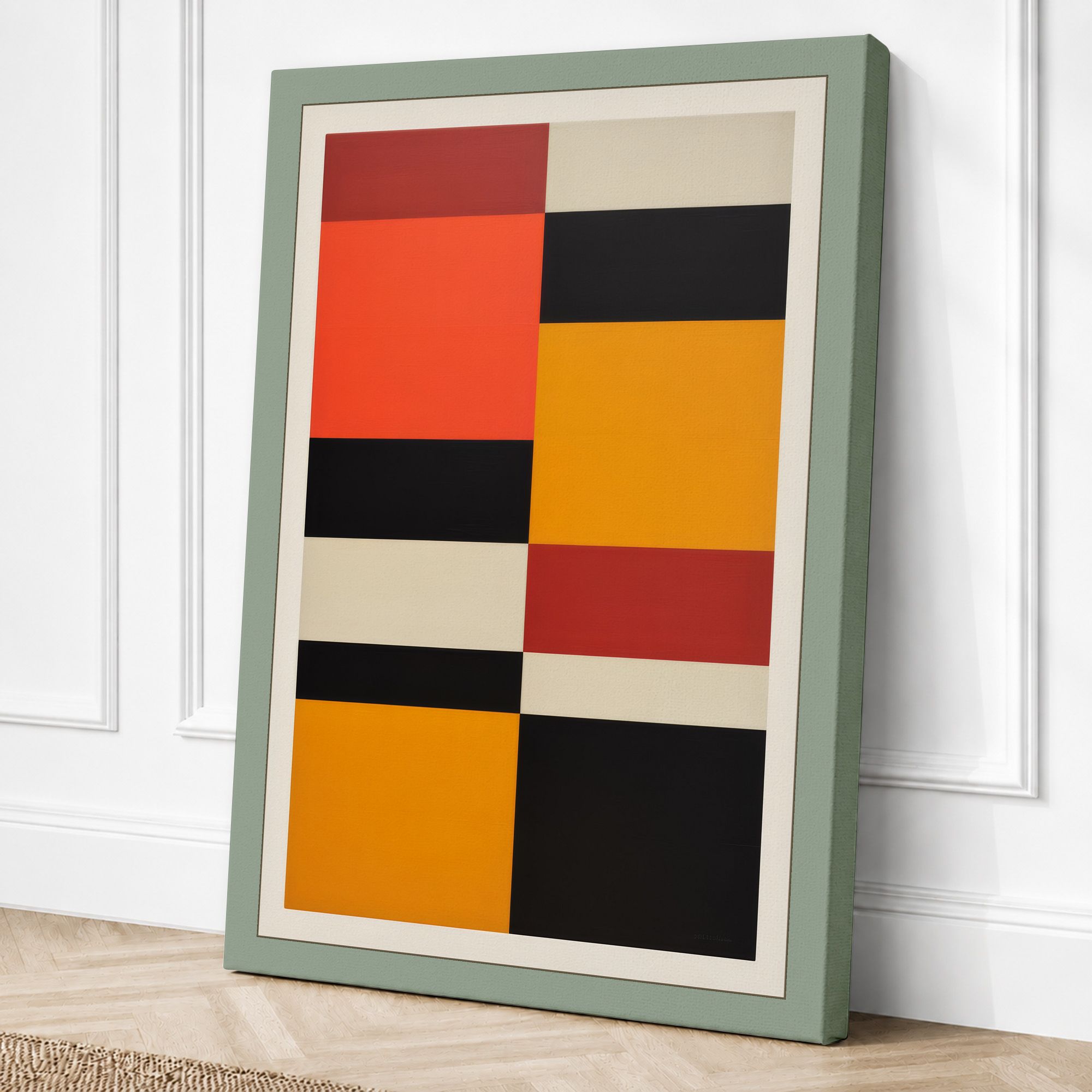 Sage border canvas