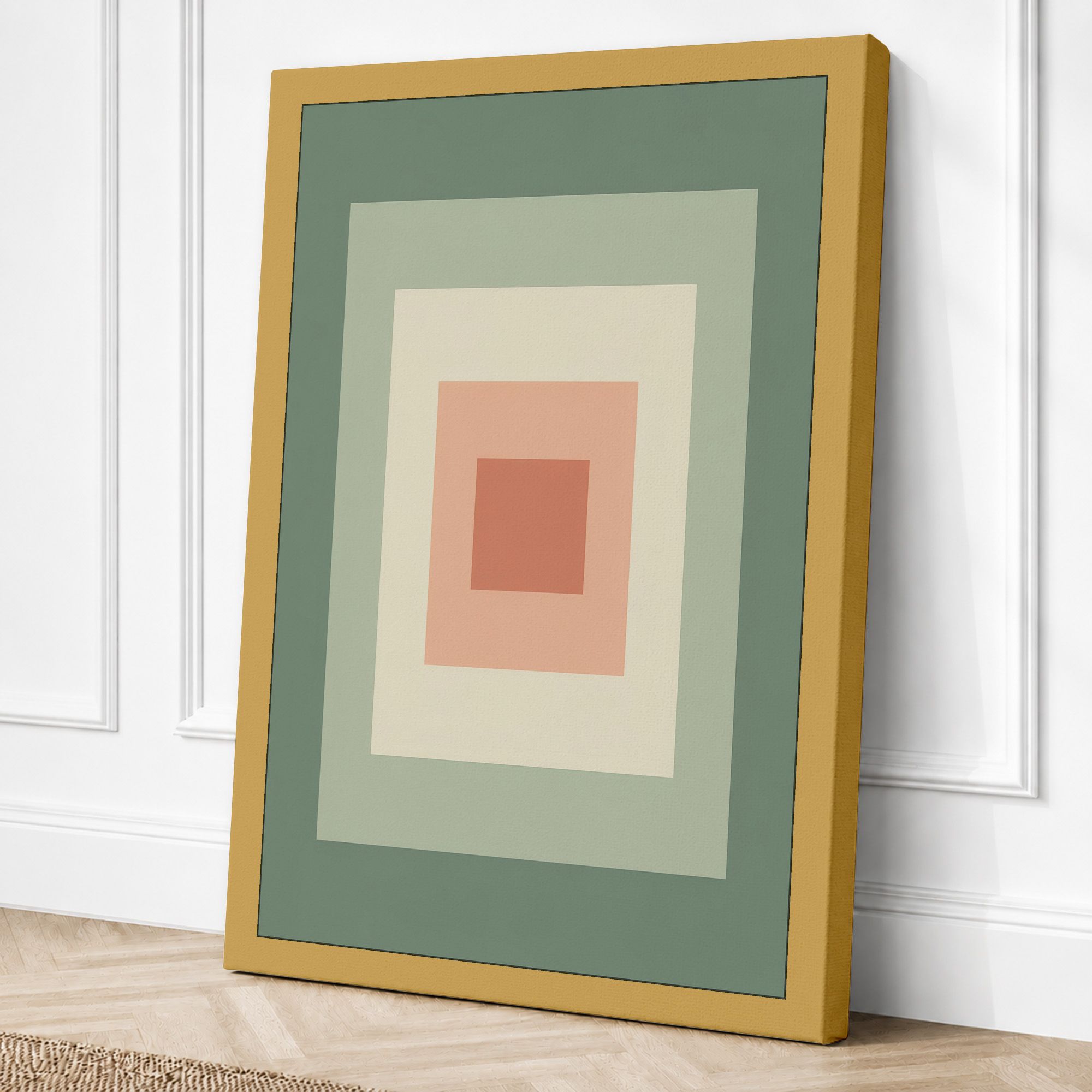 Ochre border canvas
