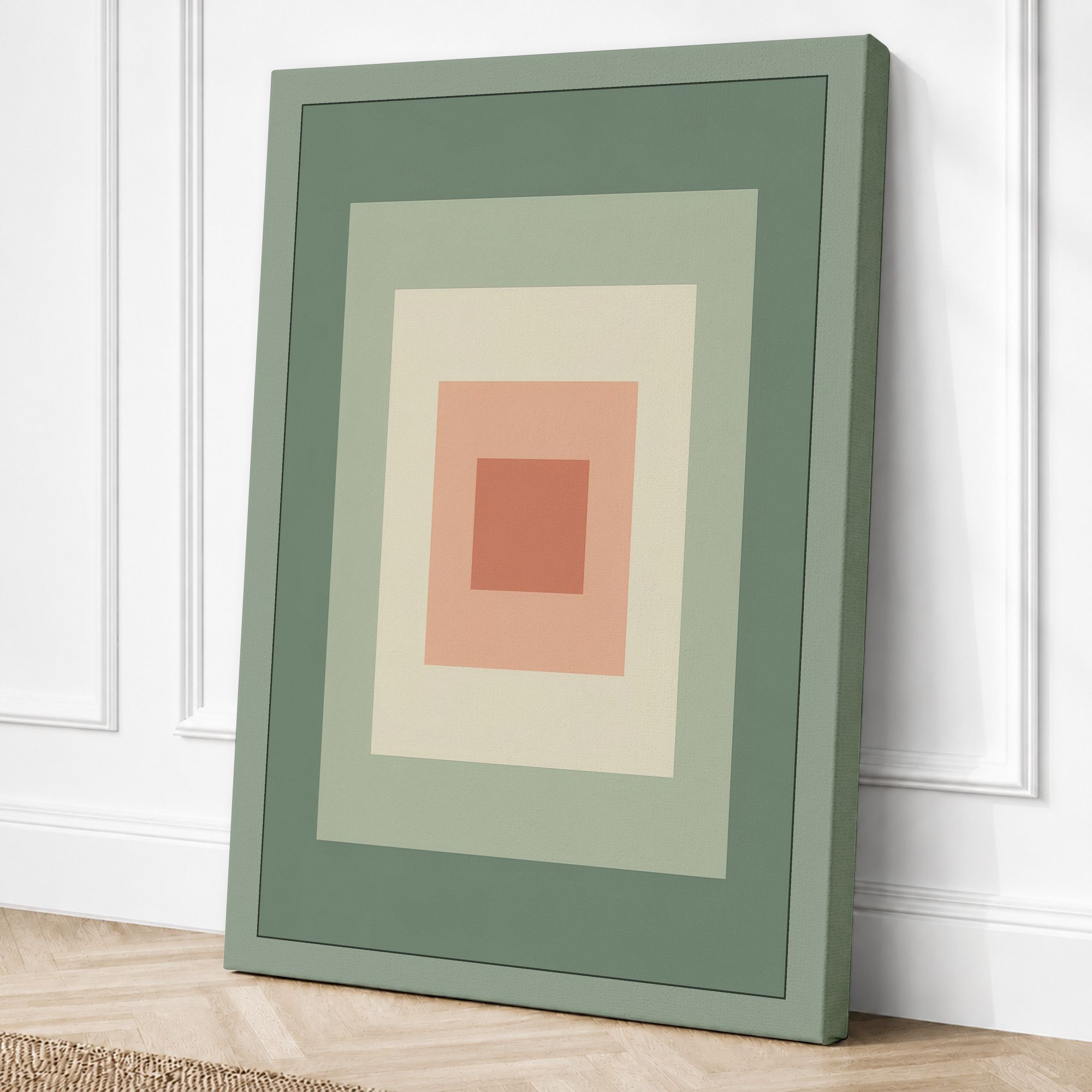 Sage border canvas