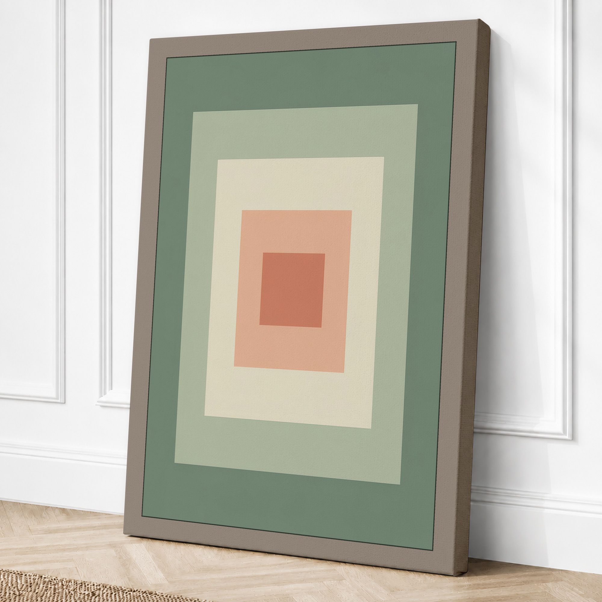 Taupe border canvas