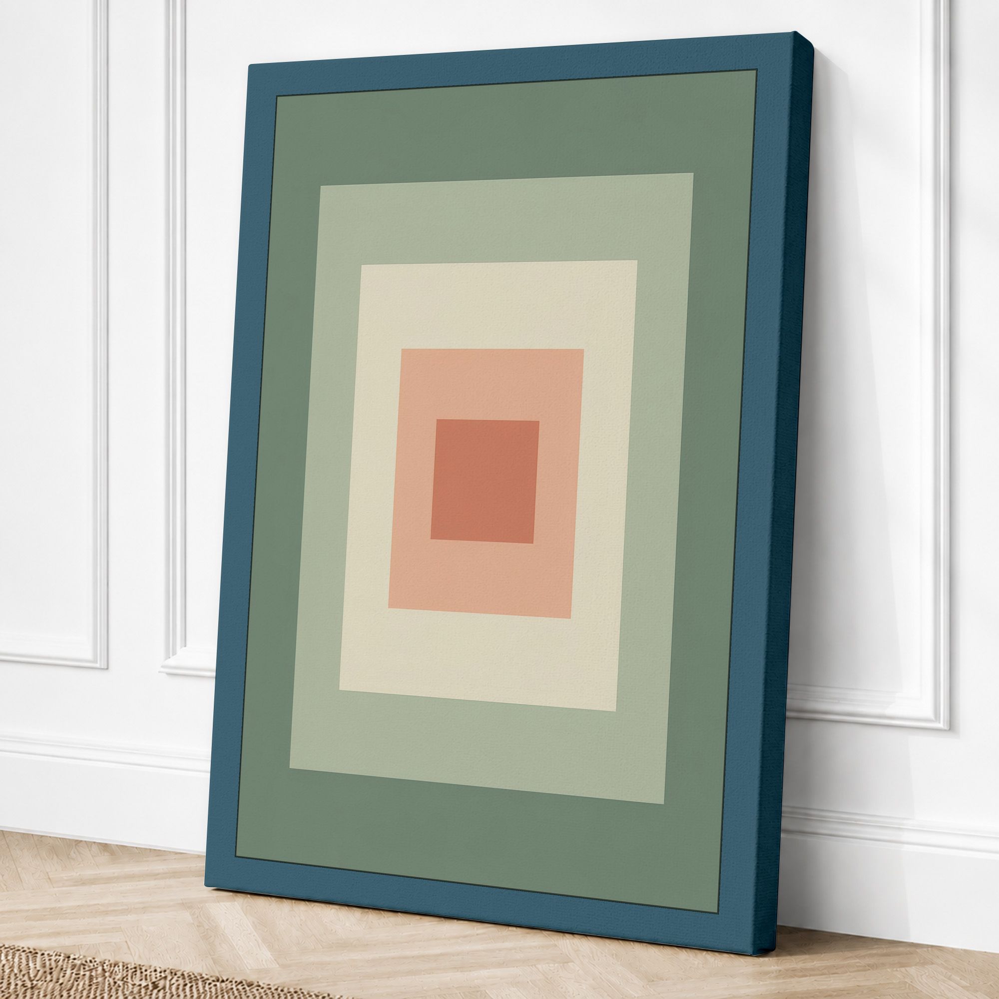 Teal border canvas