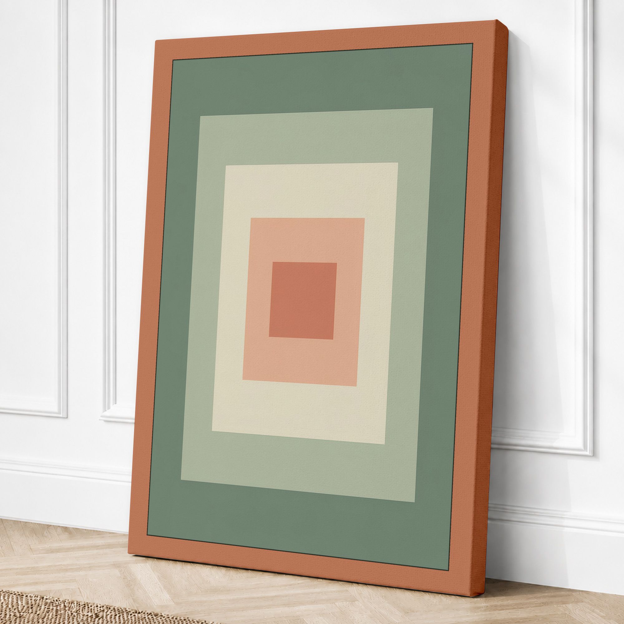 Terracotta border canvas