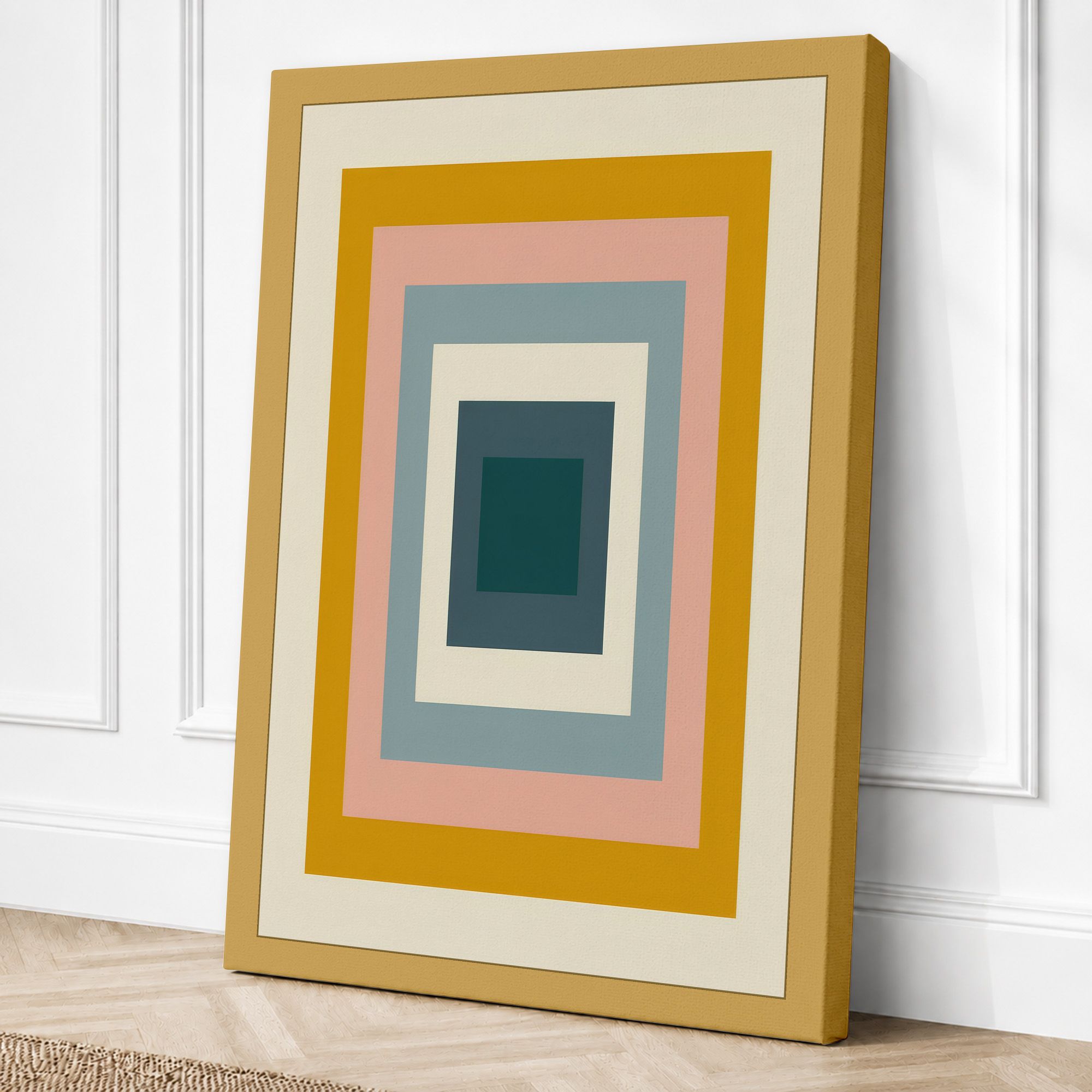 Ochre border canvas