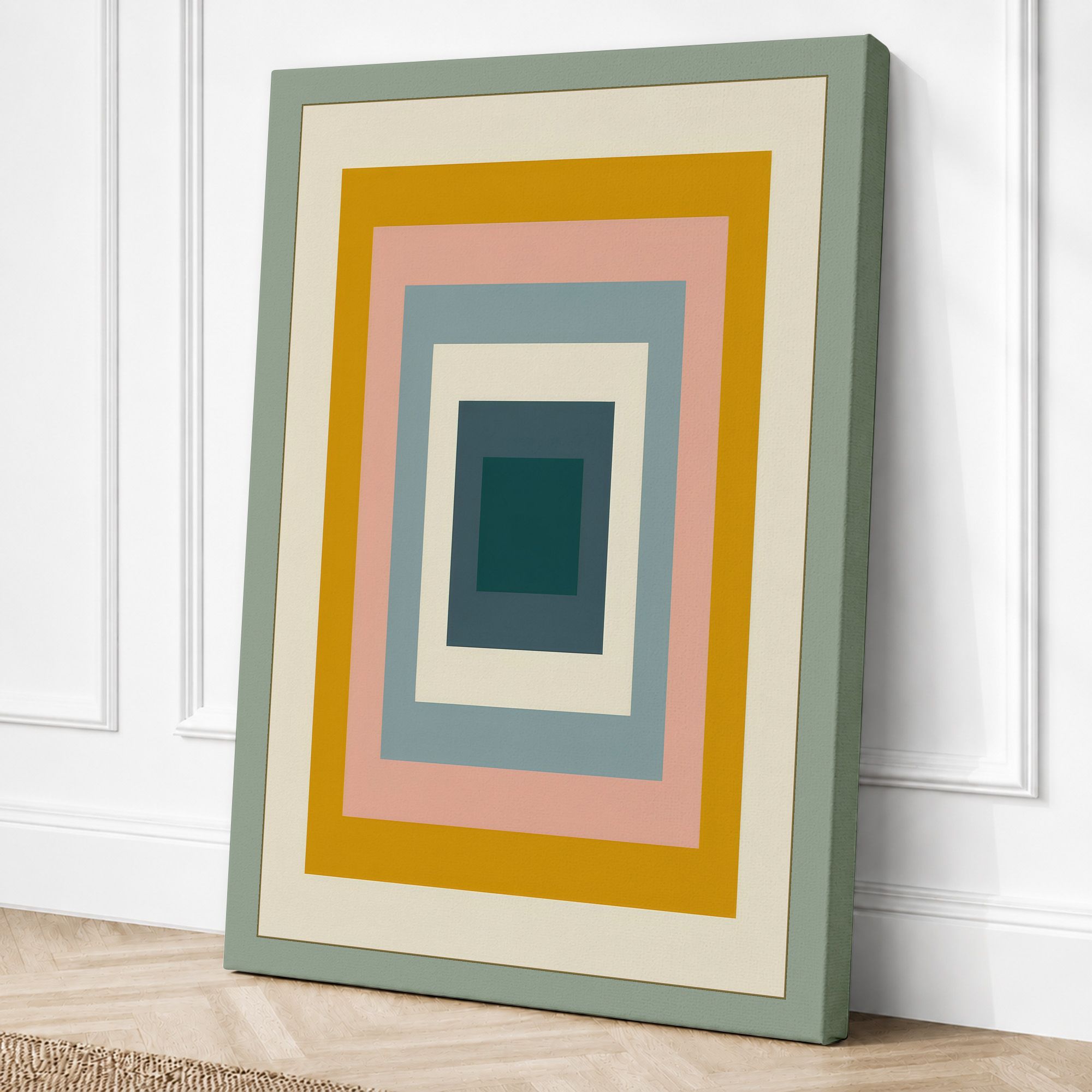 Sage border canvas
