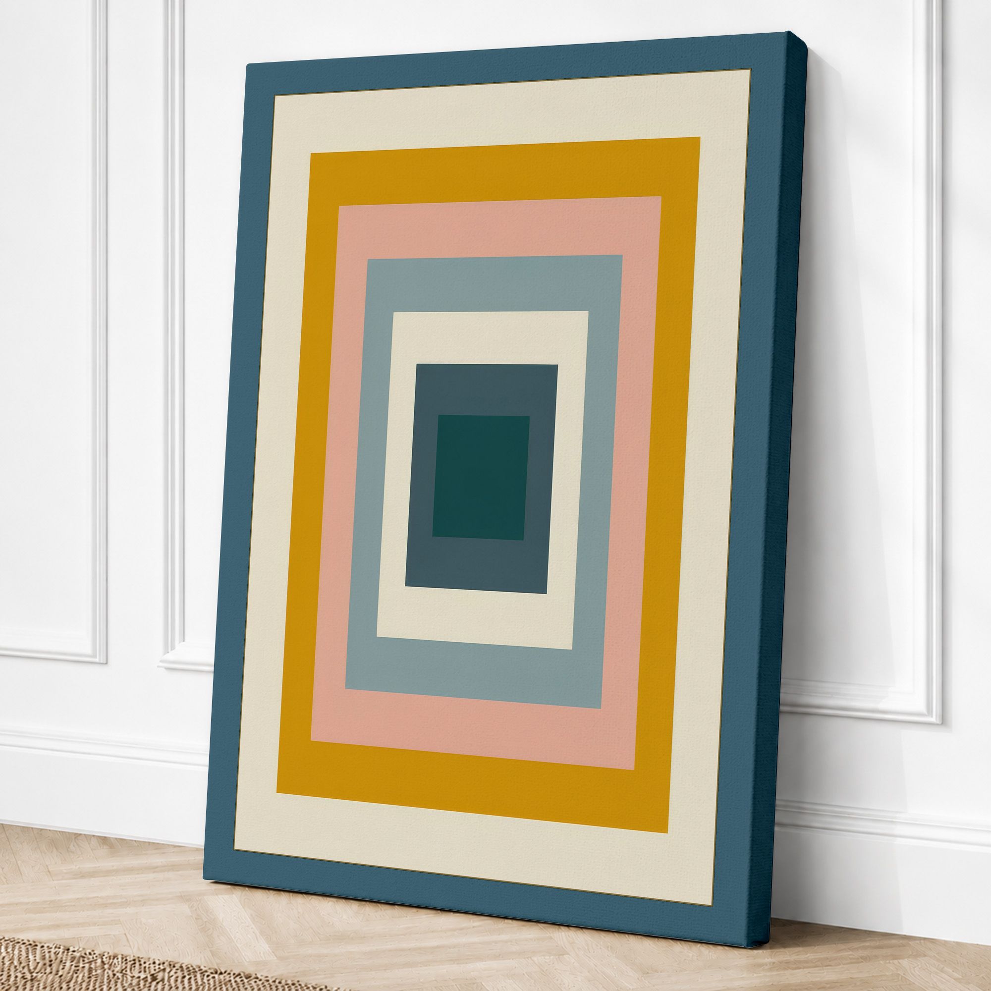 Teal border canvas