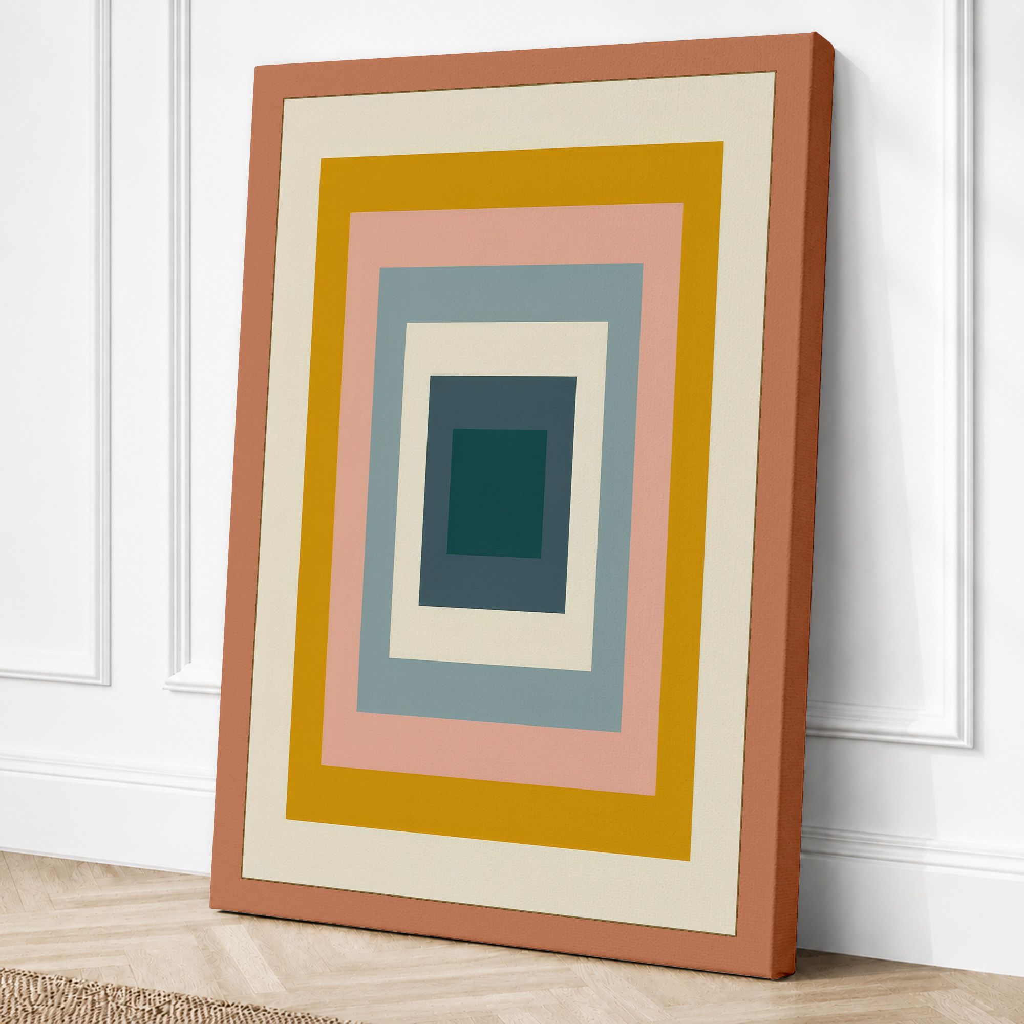 Terracotta border canvas