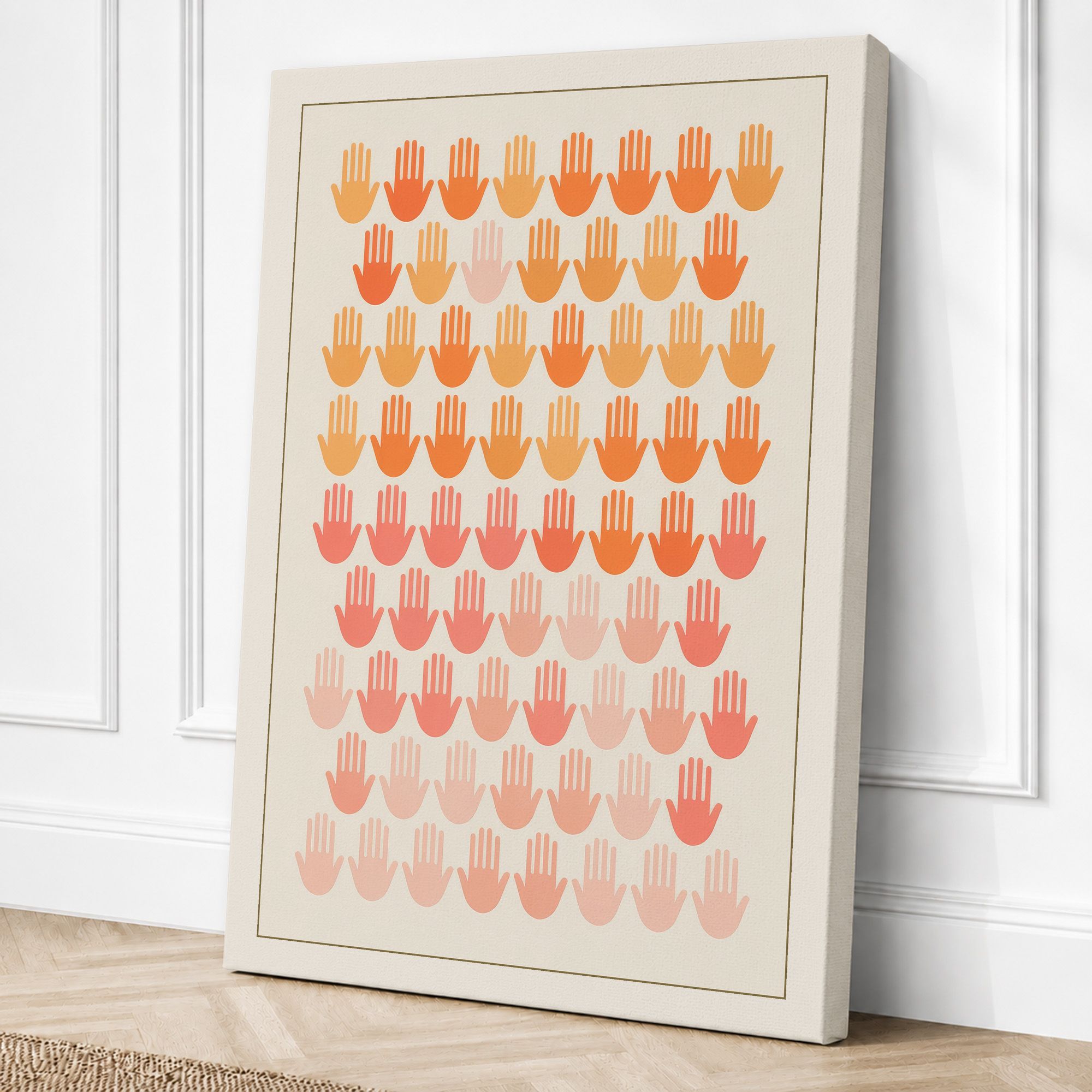 Cream border canvas